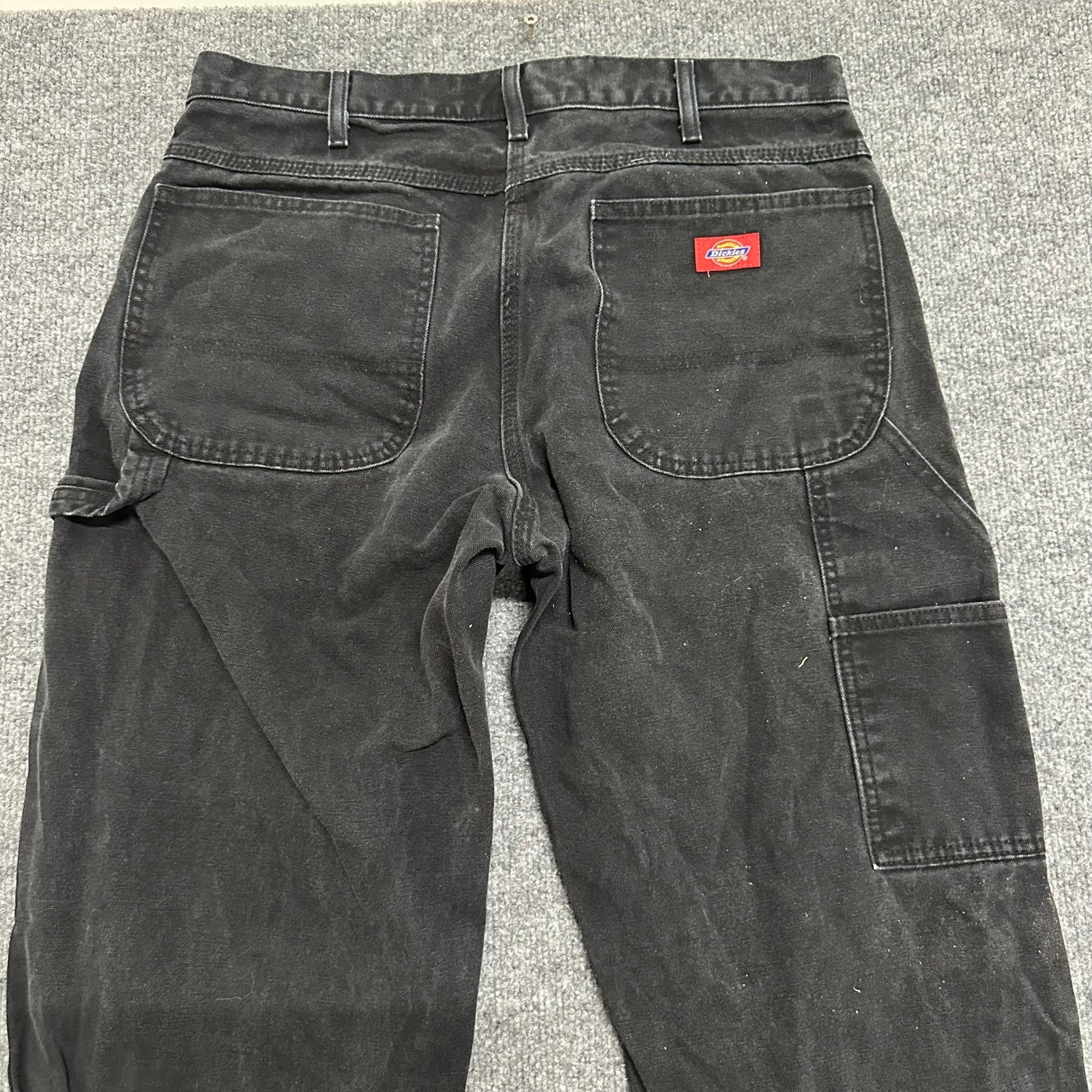Dickies Pants Mens Size 34×32 Black Carpenter Relaxed Fit Canvas Utility
