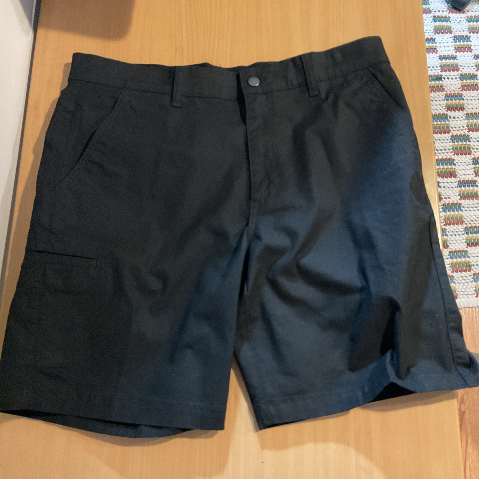 NWT Brahma Canvas Shorts Mens 36 Black Relaxed Fit 9 in Inseam Stretch Utility