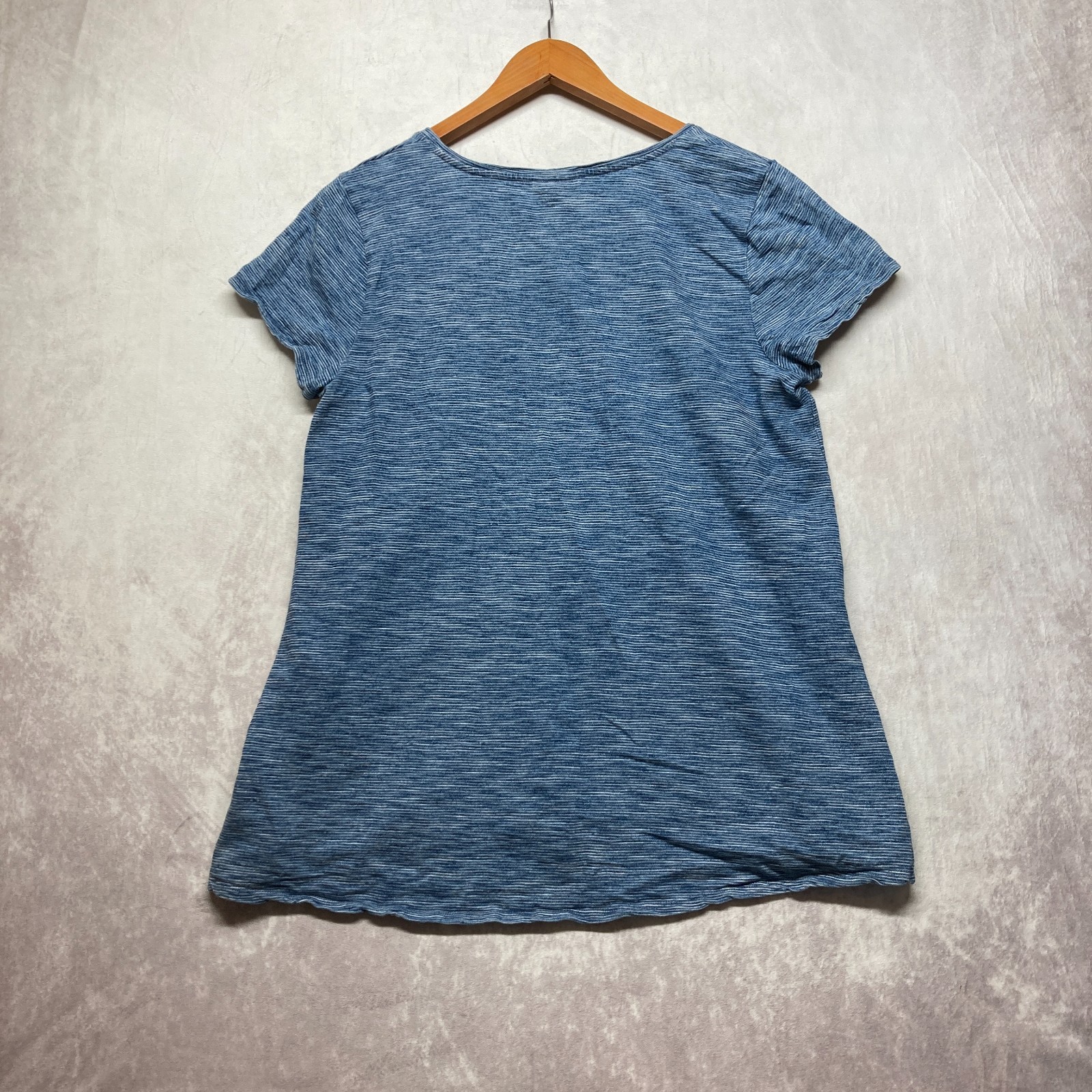 Pure J Jill Indigo Top Medium Petite Blue A-Line Cap Sleeve Tunic