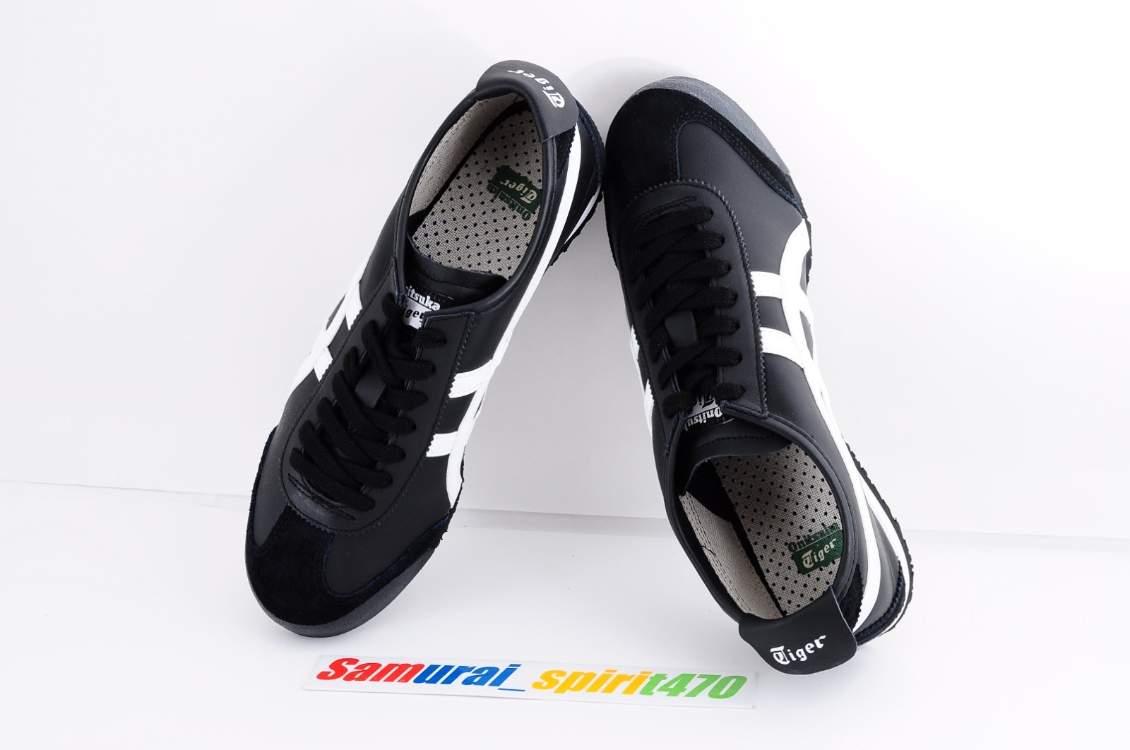 Onitsuka Tiger Genuine MEXICO 66 1183C102 BLACK /WHITE US Buyer No Import duties