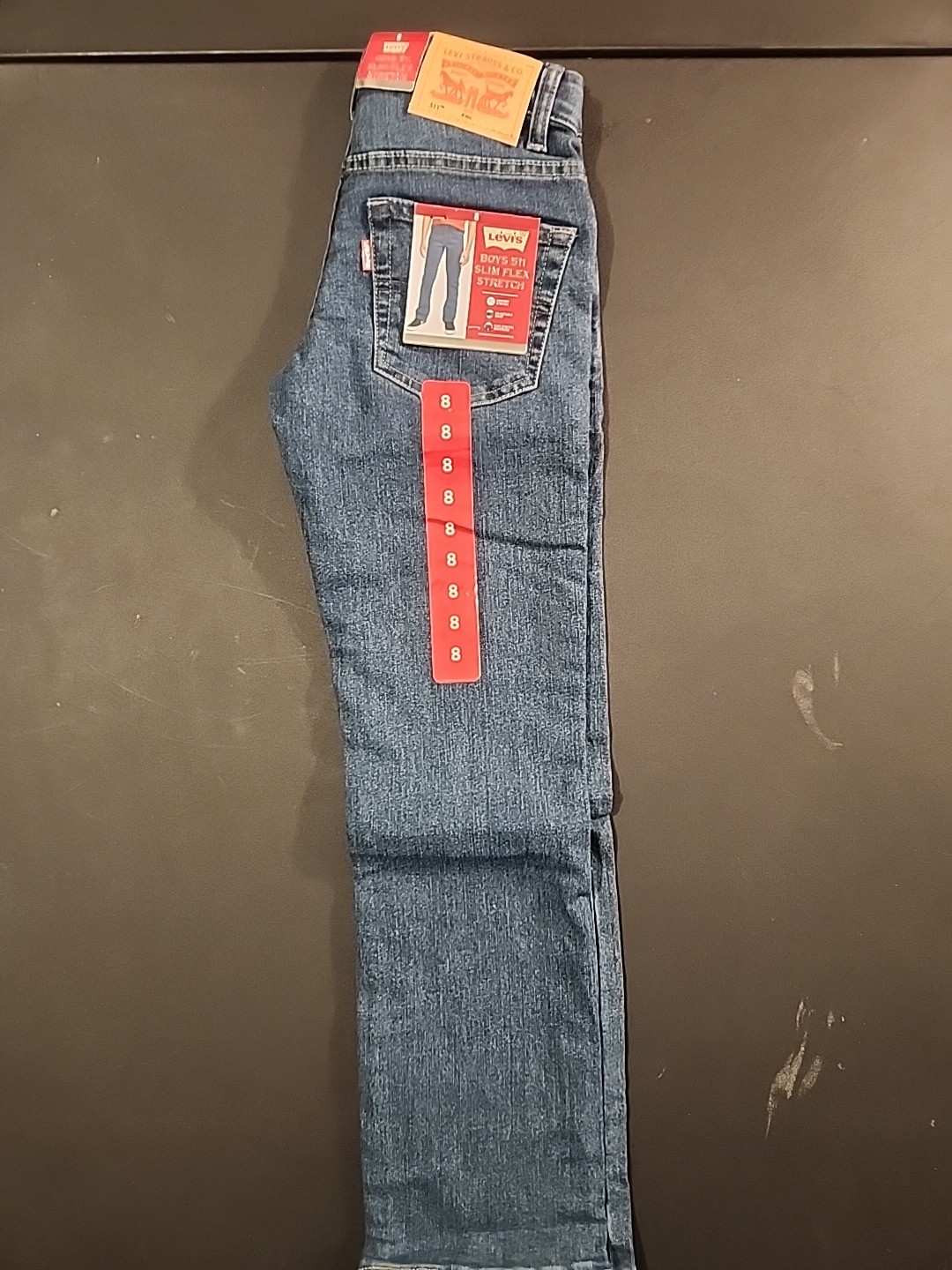 Levi’s Boys 511 Slim Fit Zip Fly & Button Closure Denim Jeans