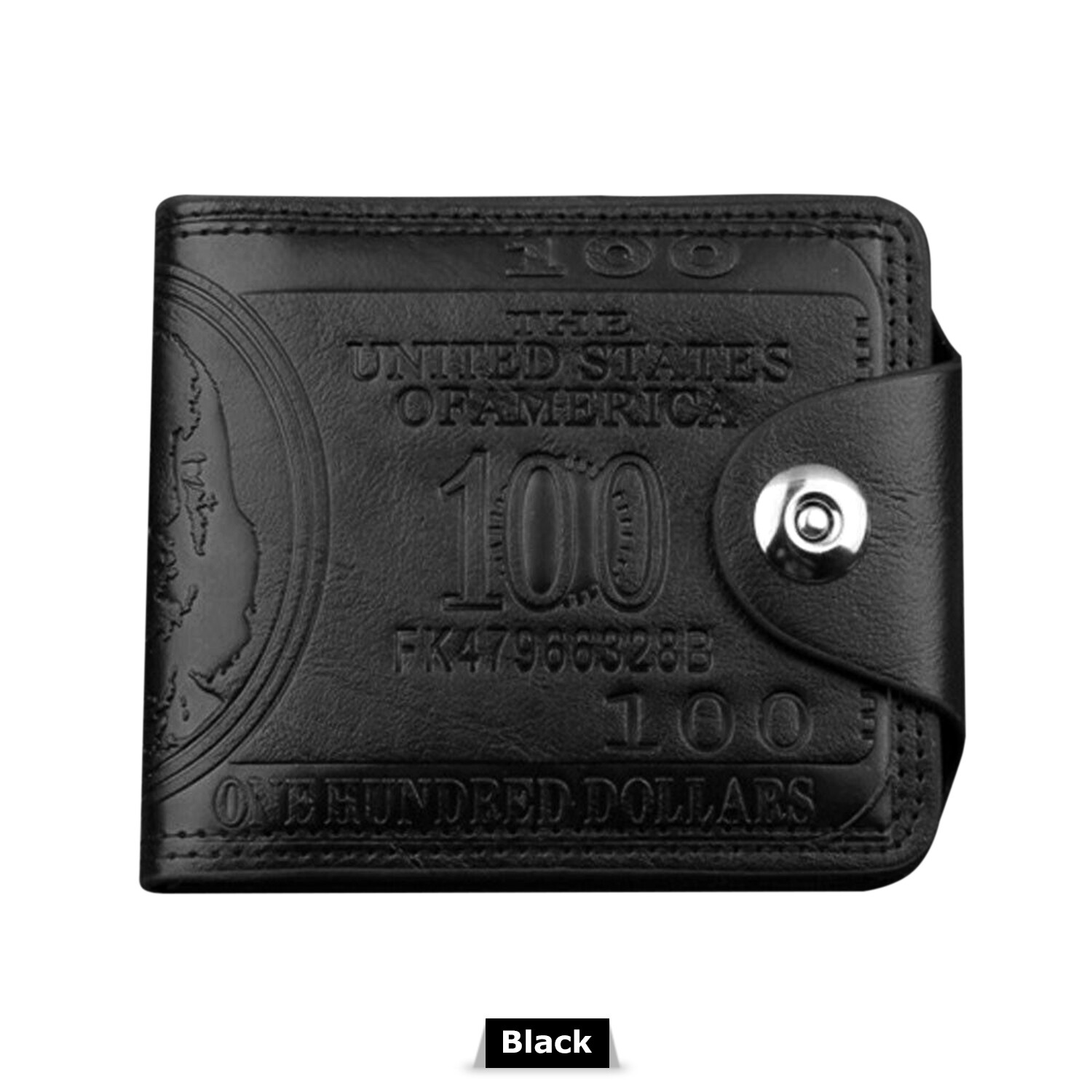 Men’s Novelty US 100 Dollar Wallet PU Leather Bill Money Billfold Card Holder