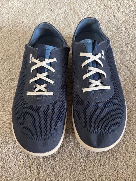 OluKai Moku Pae Sneakers Mens 12 Navy Blue Shoes Slip On