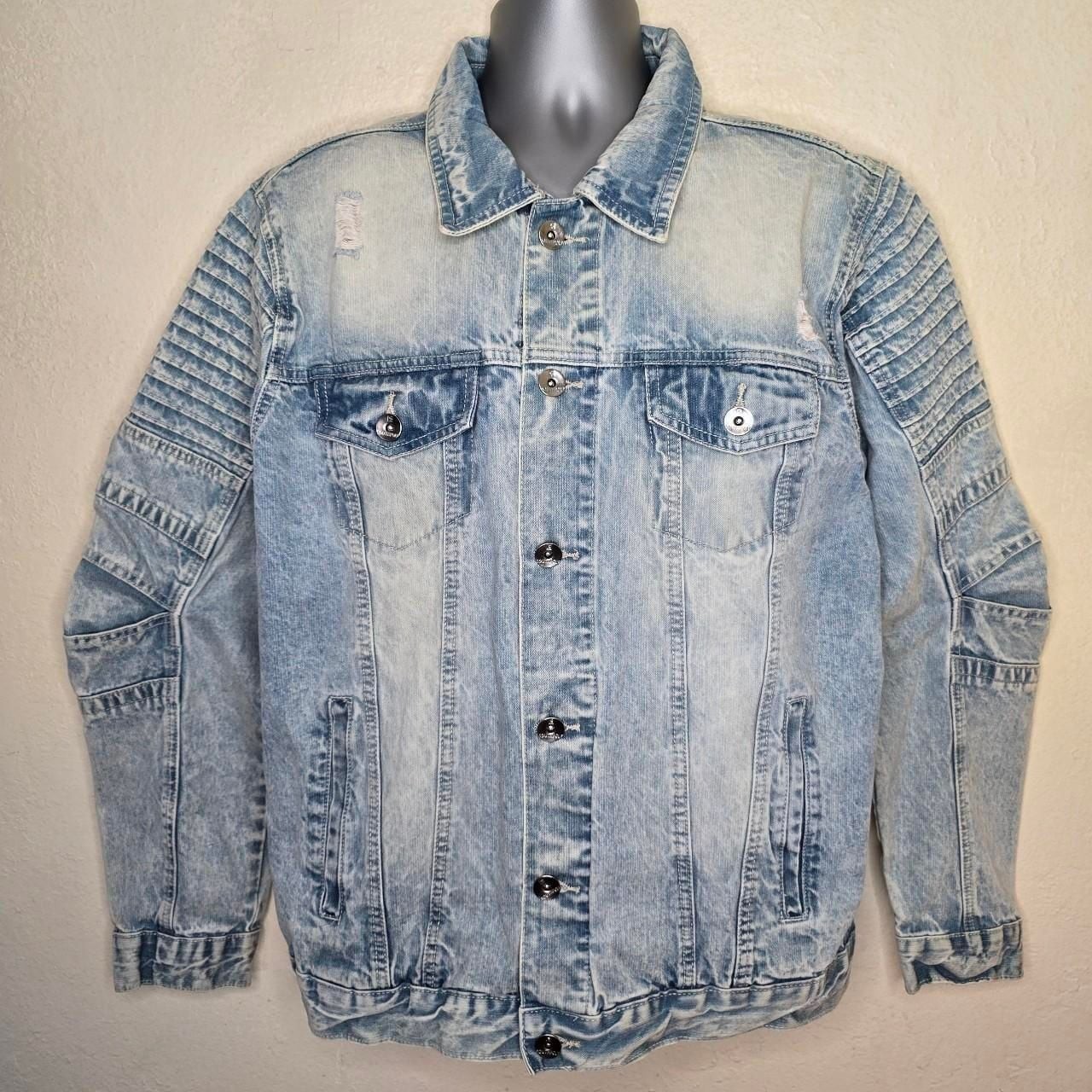 Southpole Moto Acid Wash Denim Jacket