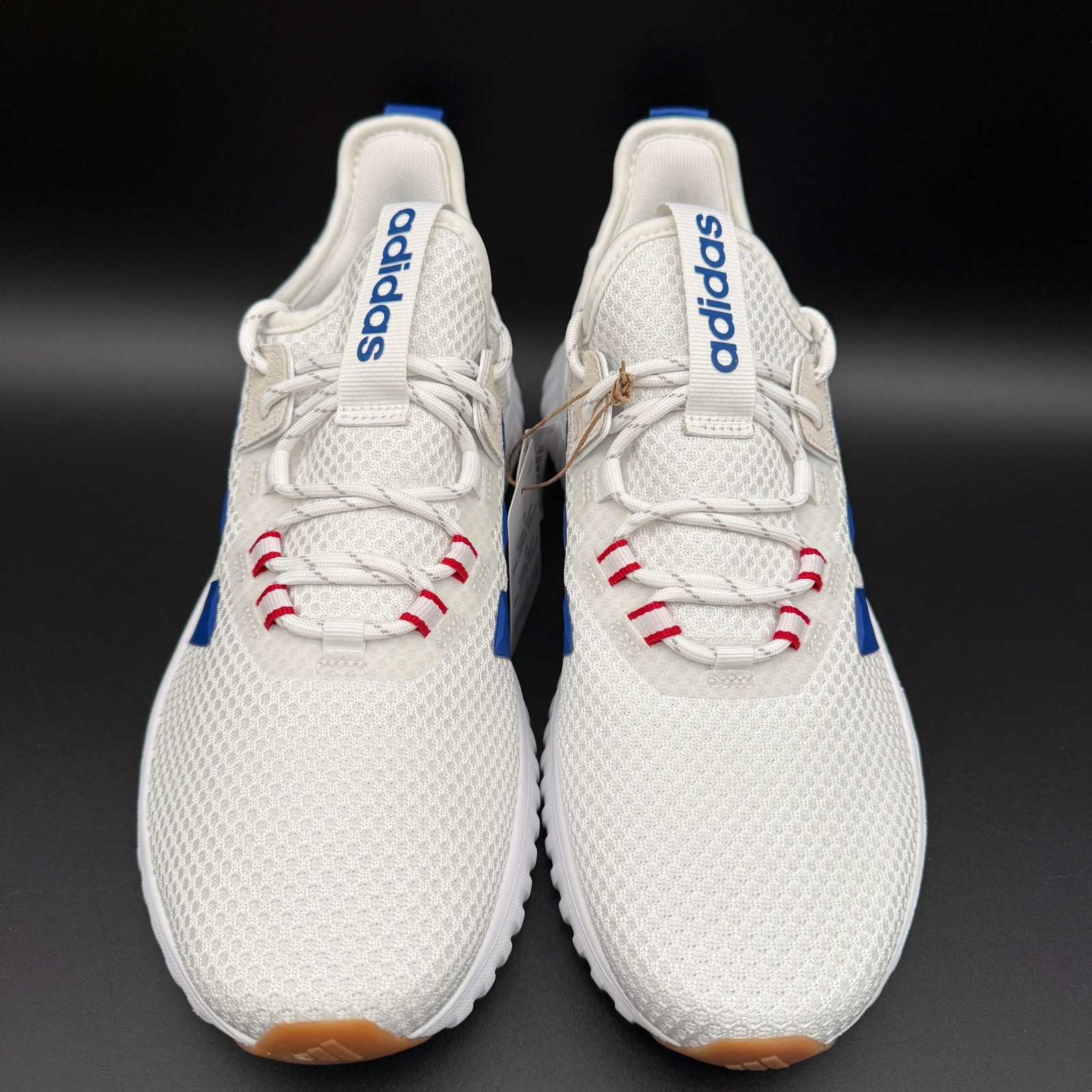 adidas Kaptir 4.0 Cloud White Royal Blue Men Road Running Shoes #527