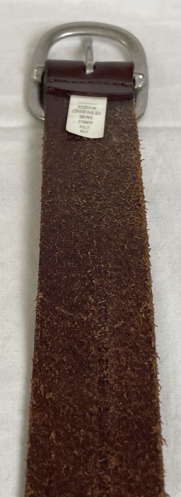 90s Gap Genuine Leather Belt Womens Sz M/34 Brown Brass Oval Buckle