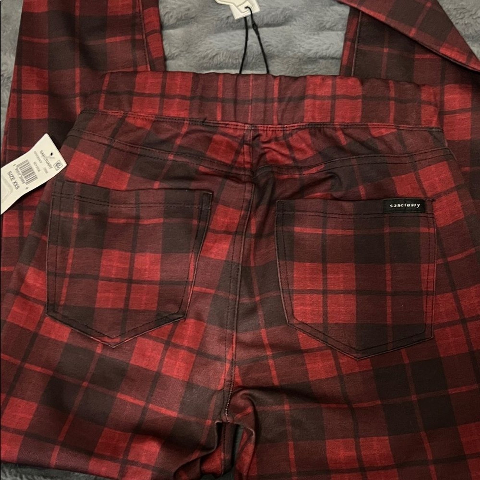Sanctuary Red and Black Checkered Skinny Pants Size:XXS Retail: $89