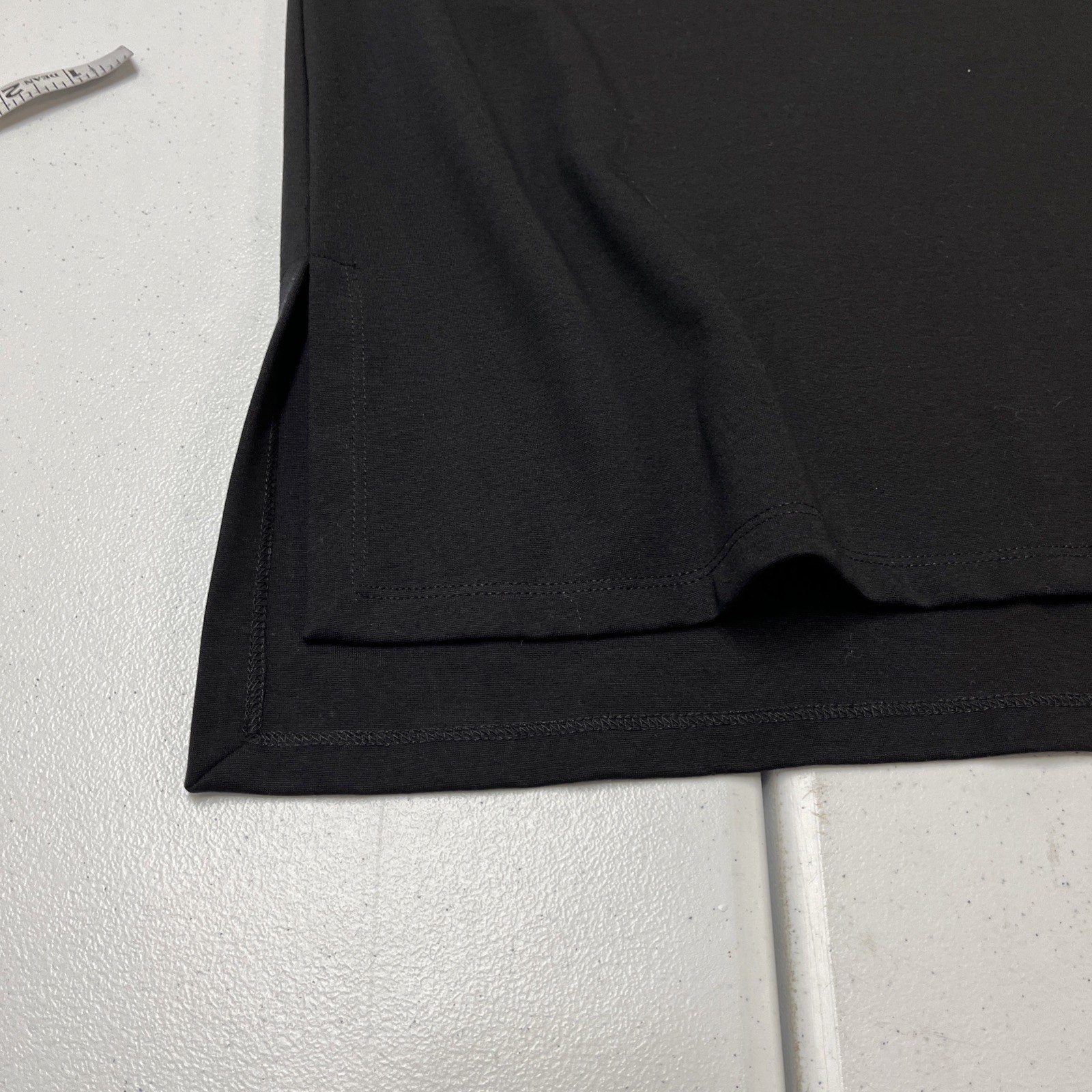 Eileen Fisher Dress Black Flex Tencel Ponte Size XL Capsule Minimalist Neutral