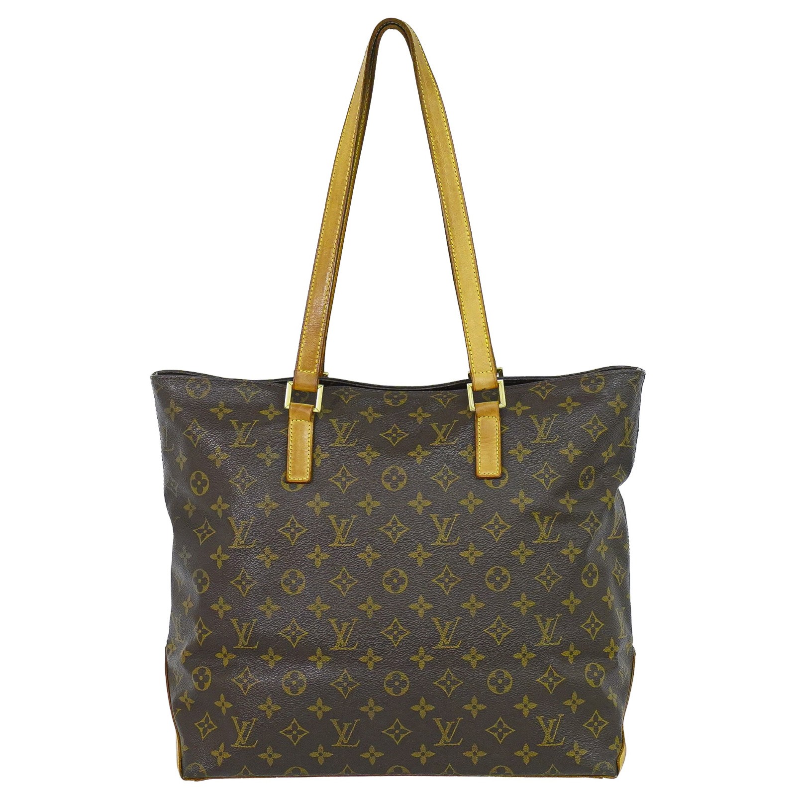 Louis Vuitton Cabas Mezzo M51151 Monogram Canvas Shoulder Tote Bag Brown