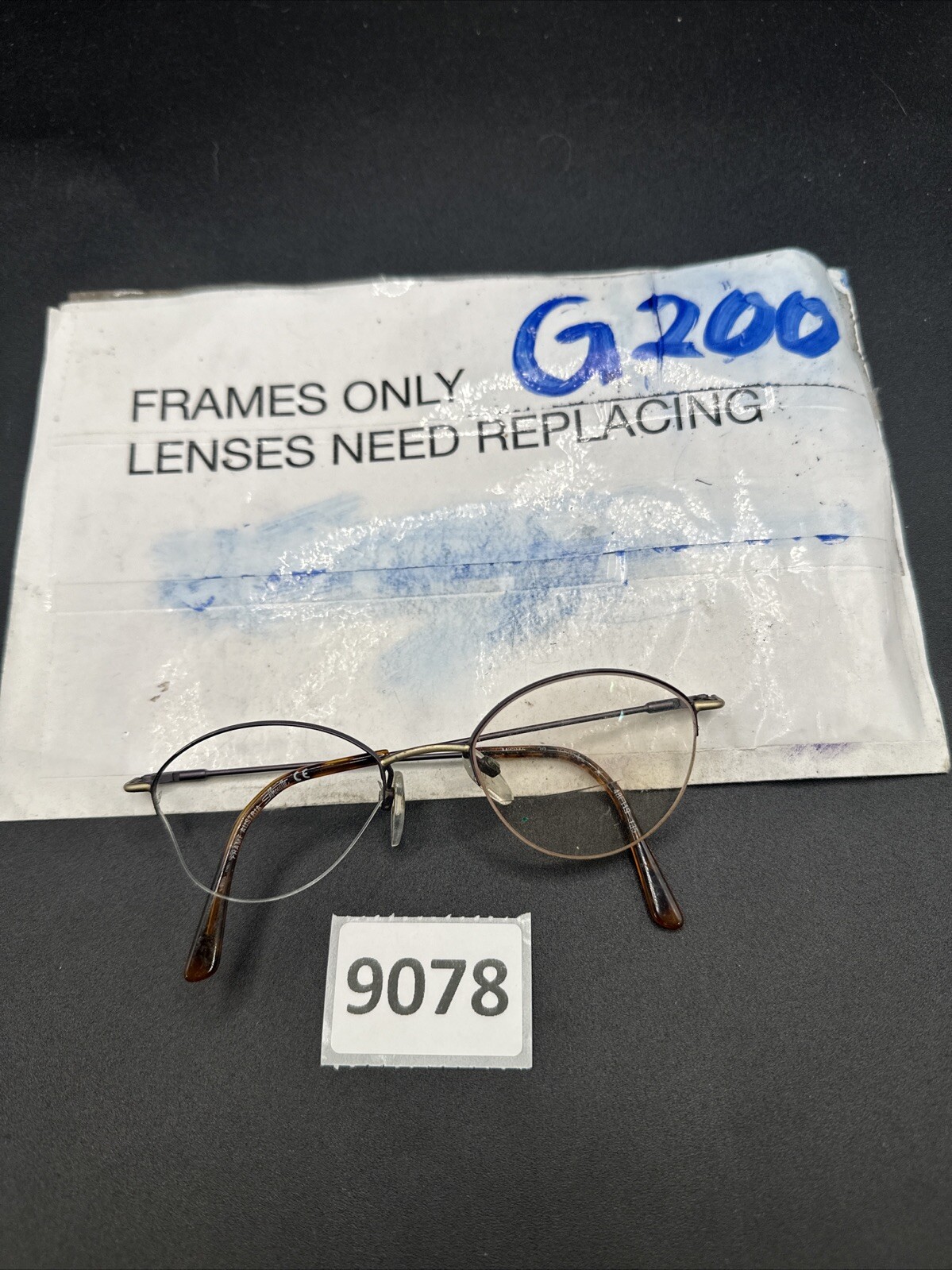 Silhouette M 6315 V 6054, 48-19-135 Frames Only black round eyeglasses G200