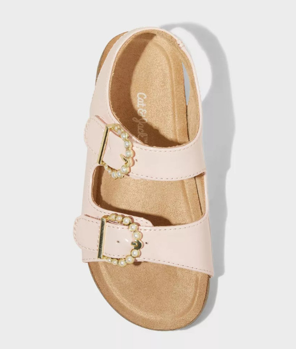 Toddler Reagan Footbed Sandals Pink – Cat & Jack – CHOOSE SIZE