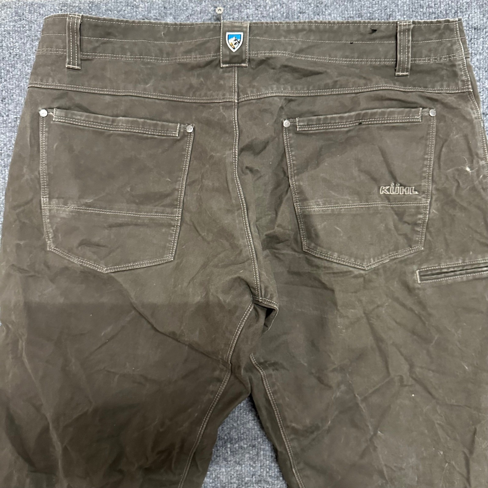 Kuhl Pants Mens Size 40×36 Brown Rydr Canvas Relaxed Fit Hiking Outdoor Trail