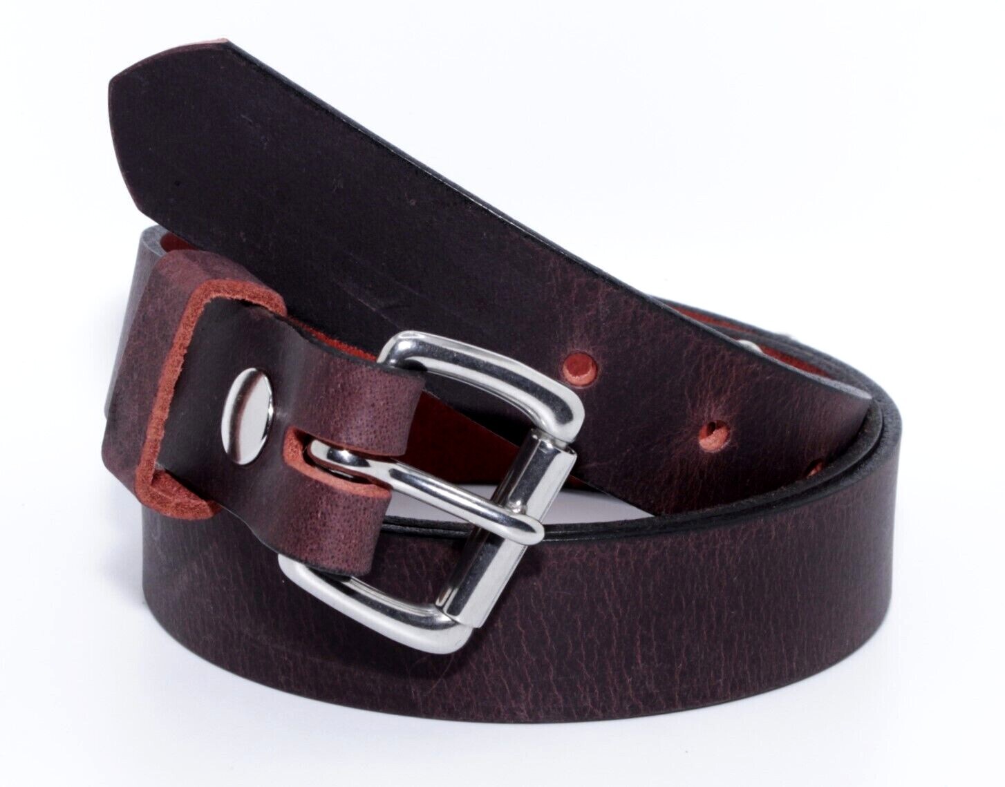 MEN’S FULL GRAIN BUFFALO GENUINE LEATHER BELT FOR JEANS DRESS 1 1/4 AMISH 1.25″