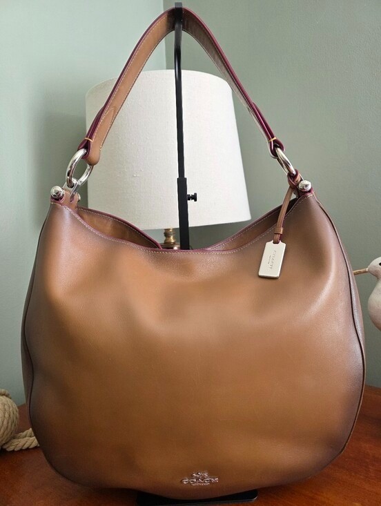 Coach F37905 Nomad Hobo Burnished Tan Glovetanned Leather Shoulder Bag