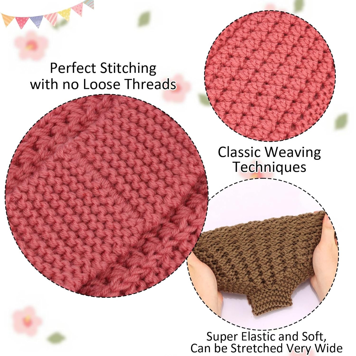 Handmade Crochet Headwrap Knit Headband Women Warmer Ear Wool Wide Turban Hairba
