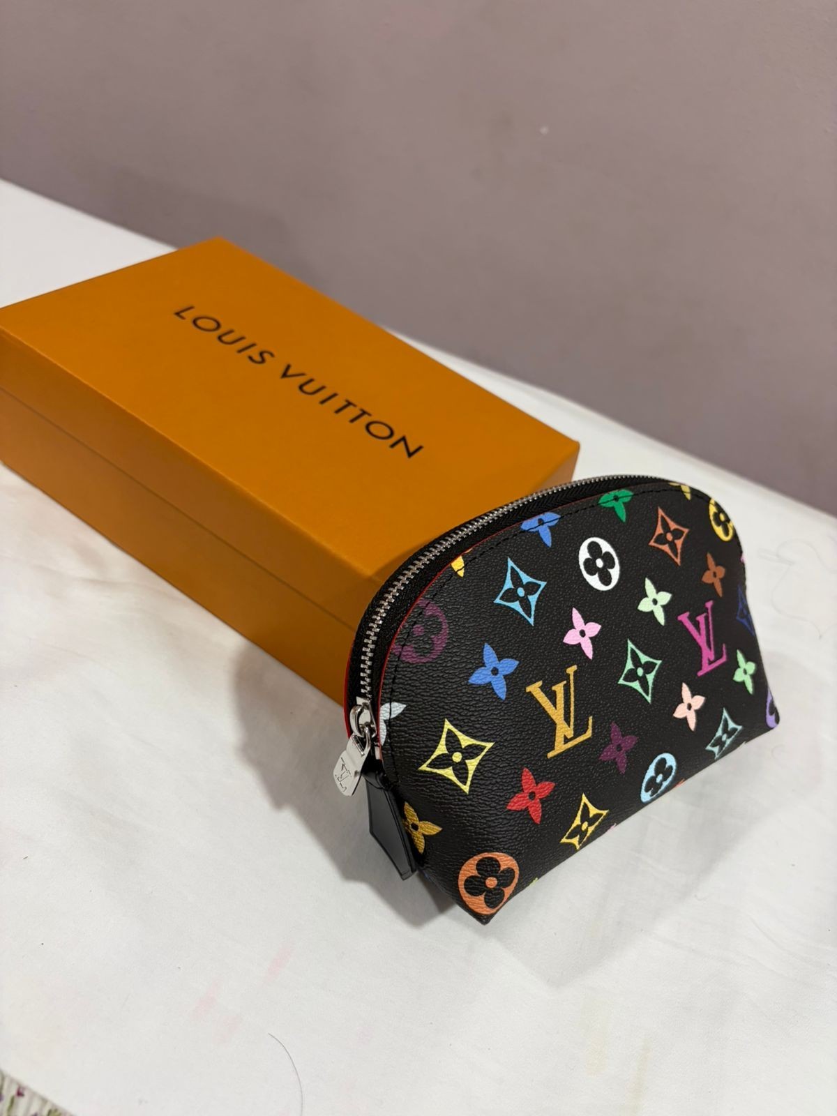 LOUIS VUITTON LV GHW Pochette Pouch M47355 Monogram Multicolore Black/Multicolor