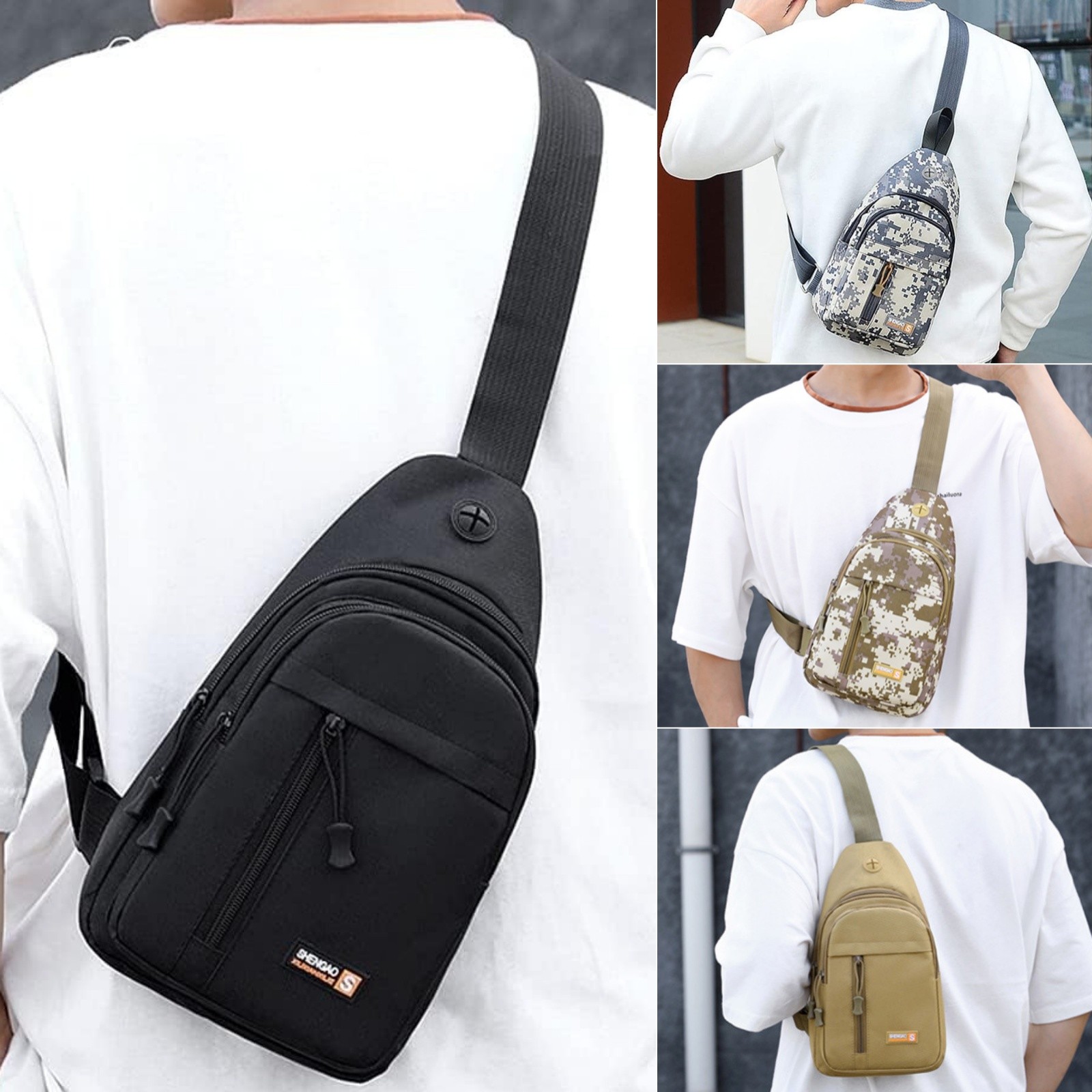 Crossbody Shoulder Bags Chest Sling Bag Fanny Packs Travel Sport Backpack Unisex
