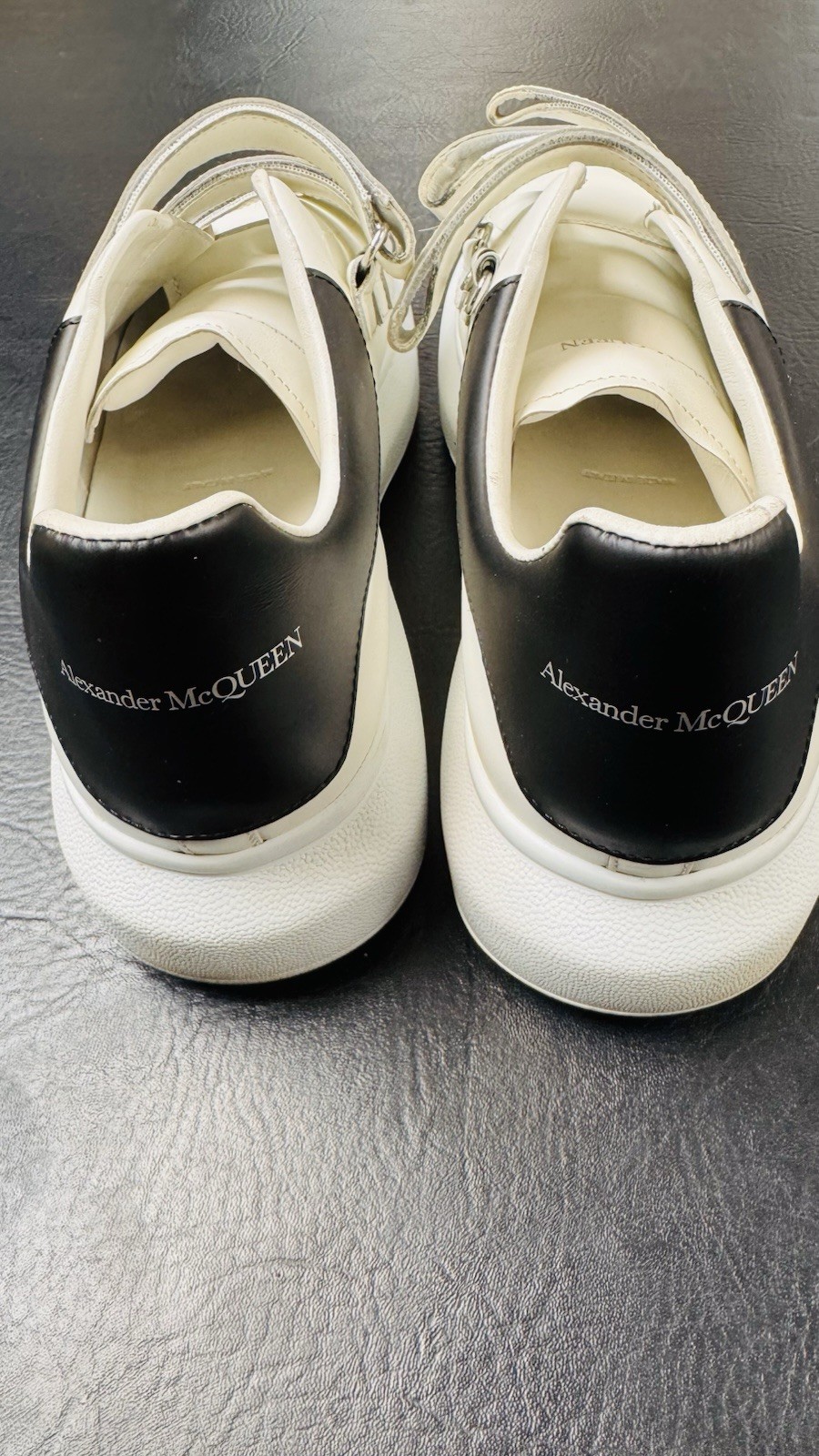 Alexander McQueen Oversized Triple Strap sneakers in white leather Size 43.5
