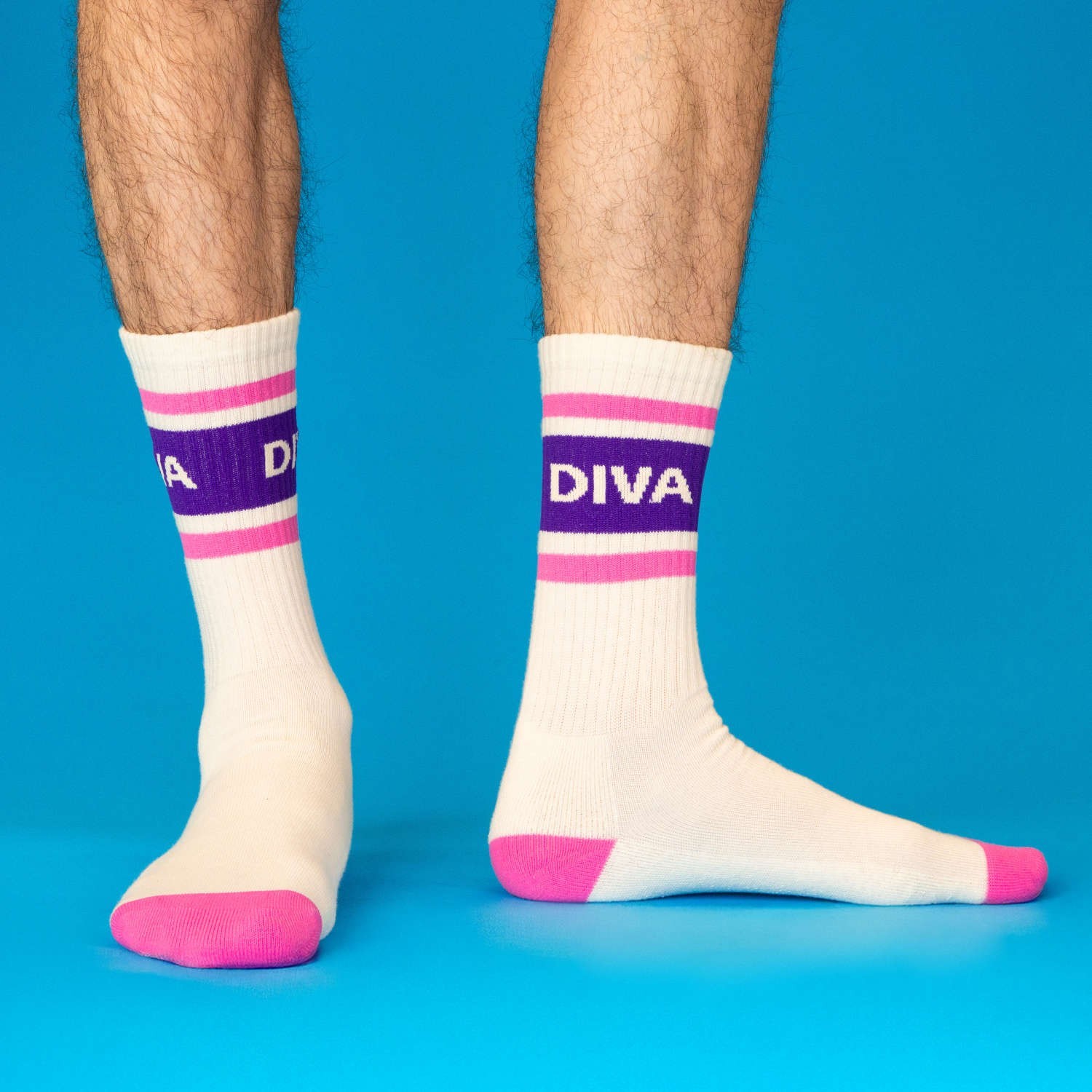 DIVA Socks by Gumball Poodle Unisex Ribbed Gym Crew Socks Novelty Socks Gift