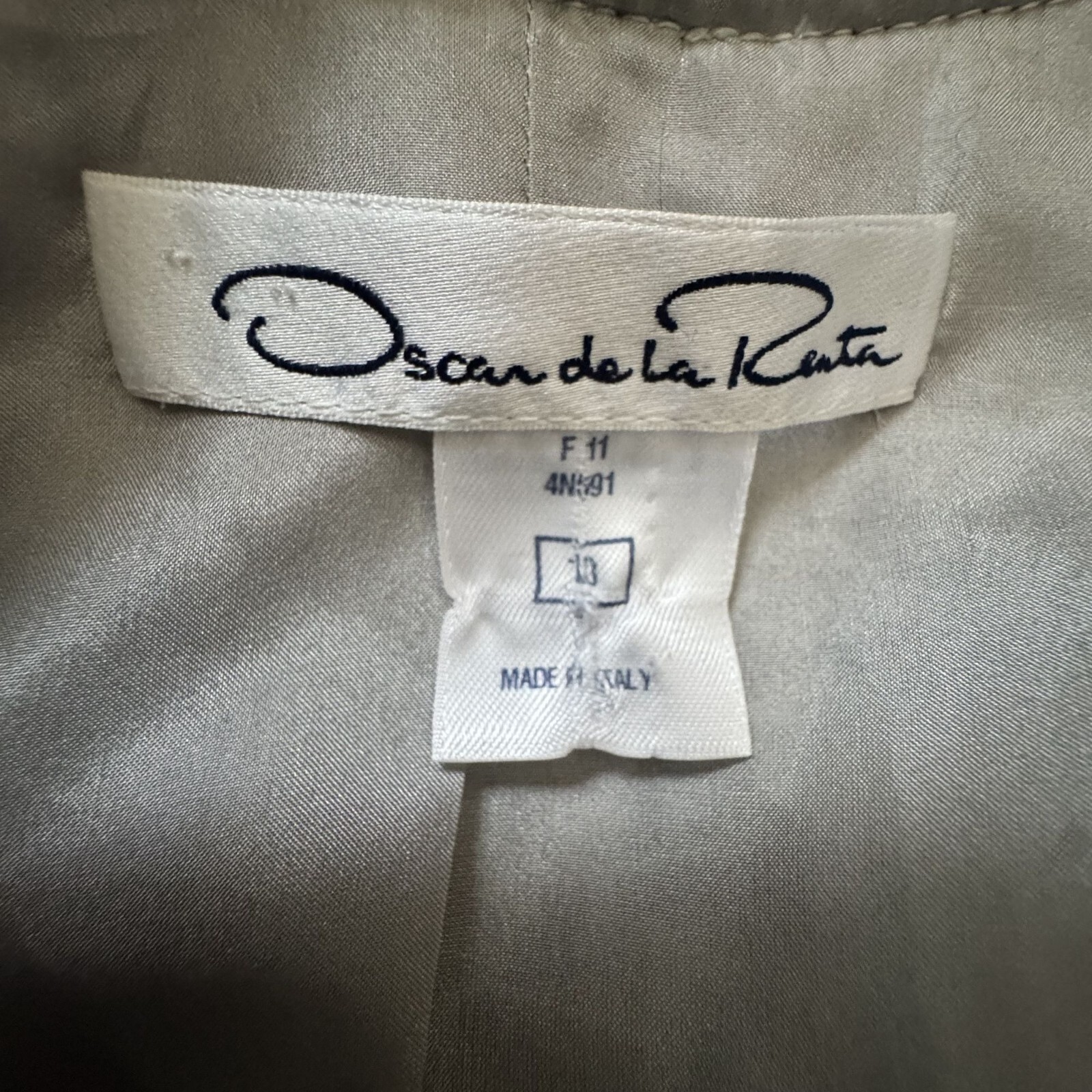 Oscar De La Renta Fall 2011 runway tweed blazer jacket size 10 made in Italy