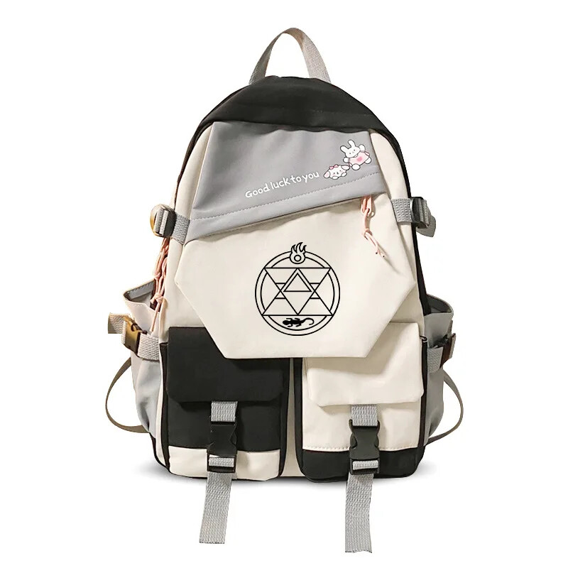 Fullmetal Alchemist Backpack School Bag Cartoon Laptop Travel Rucksack Outdoor