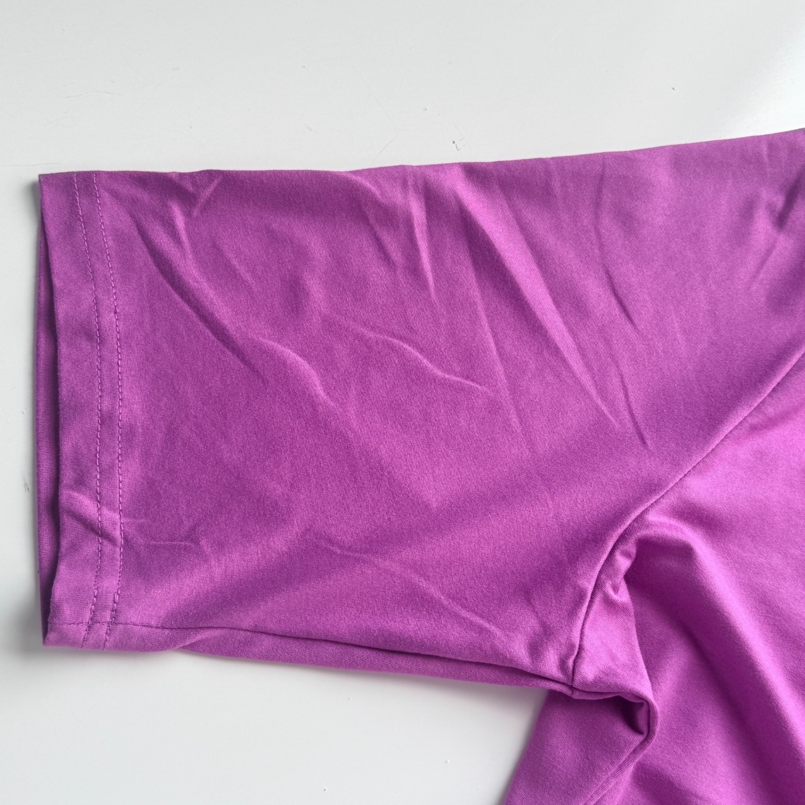 MISIFI Top Womens 2XL Purple Polyester Spandex V-Neck Short Sleeve Casual