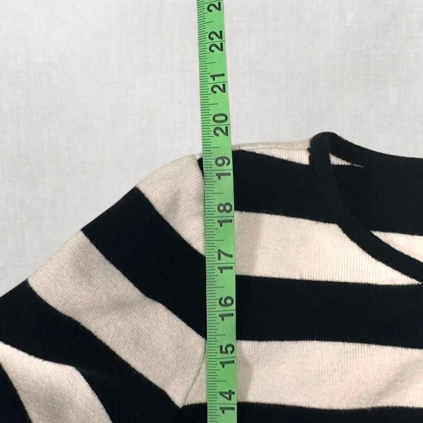 Goth vampy style black and white stripes knit style top