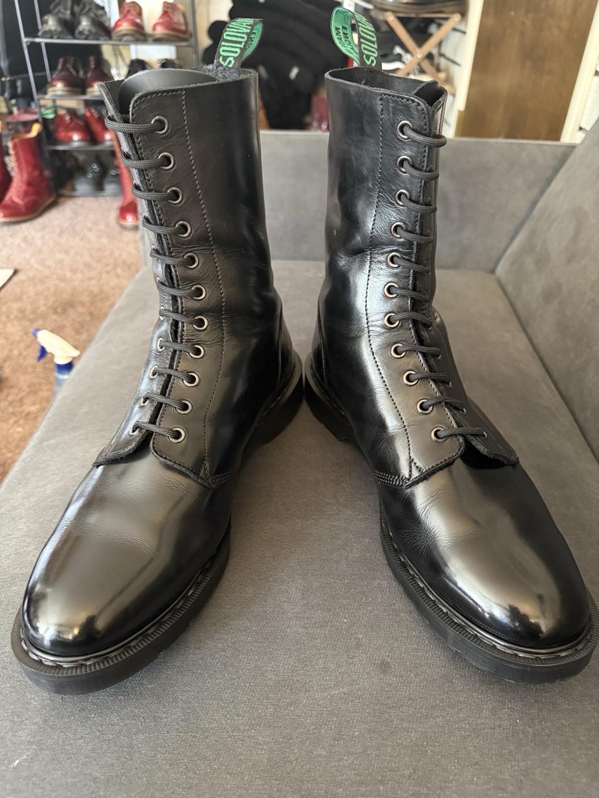Solovair Greasy Black Astronaut boot. US 13 UK 12. EU 47 !See description!