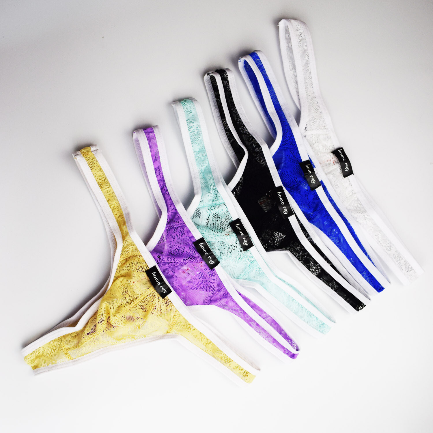 Mens Sexy T Back Panties Lace See Through Thongs Breathable Gay Party Briefs