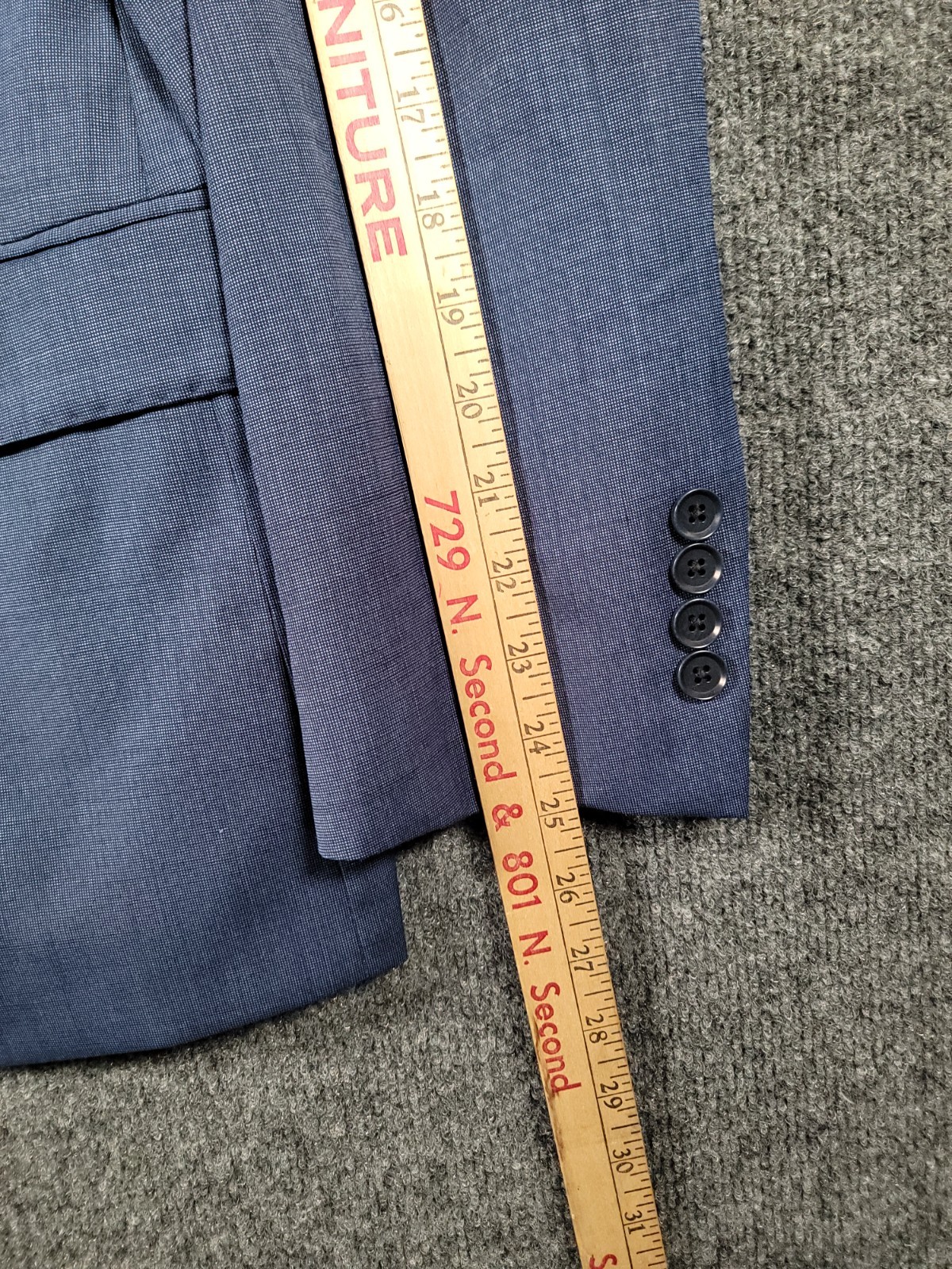 Psycho Bunny Jacket Mens 42R Blue Navy Wool Blazer 2 Button Business Casual