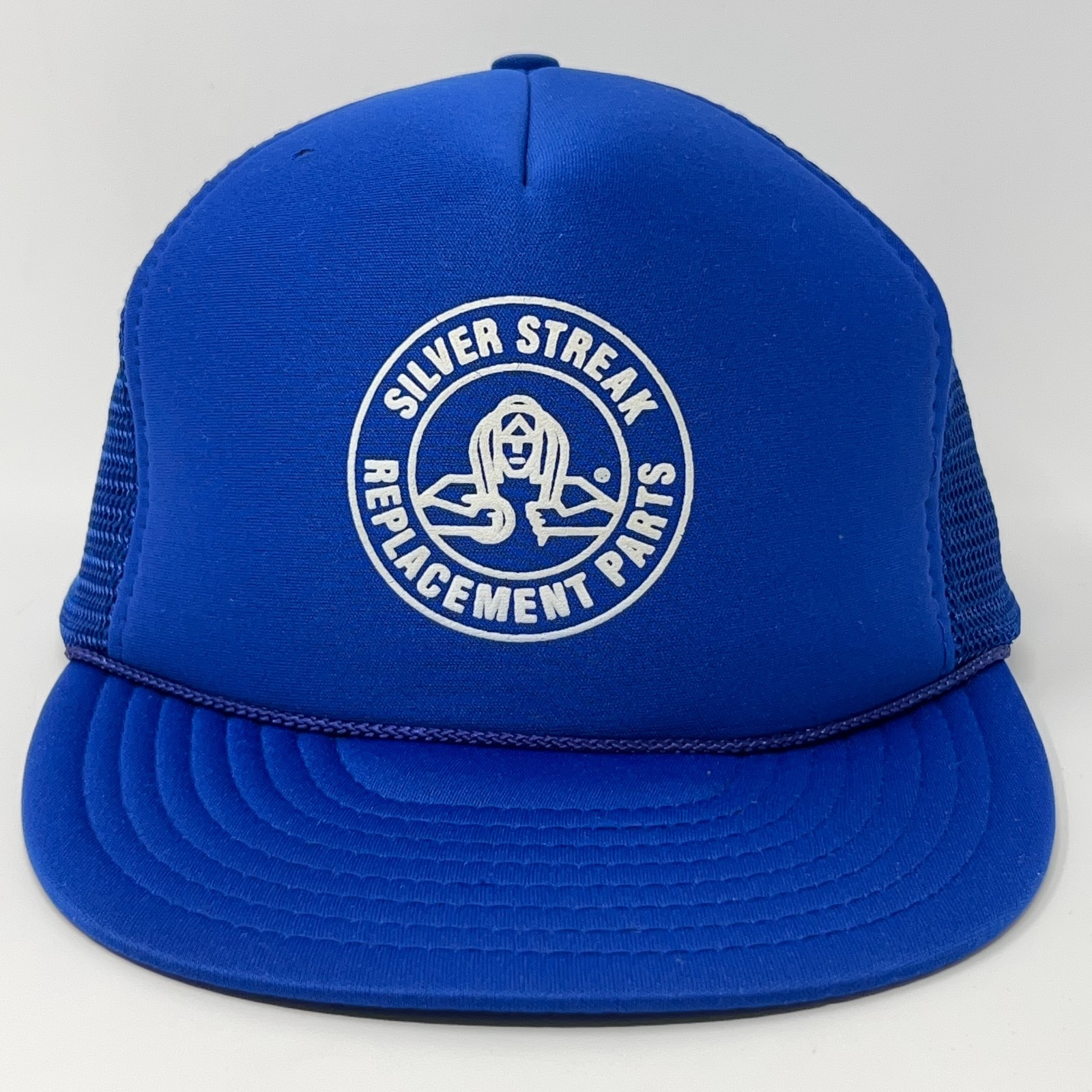 Vintage Silver Streak Replacement Parts Trucker Hat Baseball Cap Snapback Blue