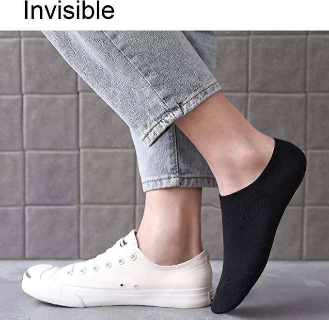 3-12 Pairs Mens Invisible No Show Nonslip Loafer Low Cut Cotton Liner Boat Socks