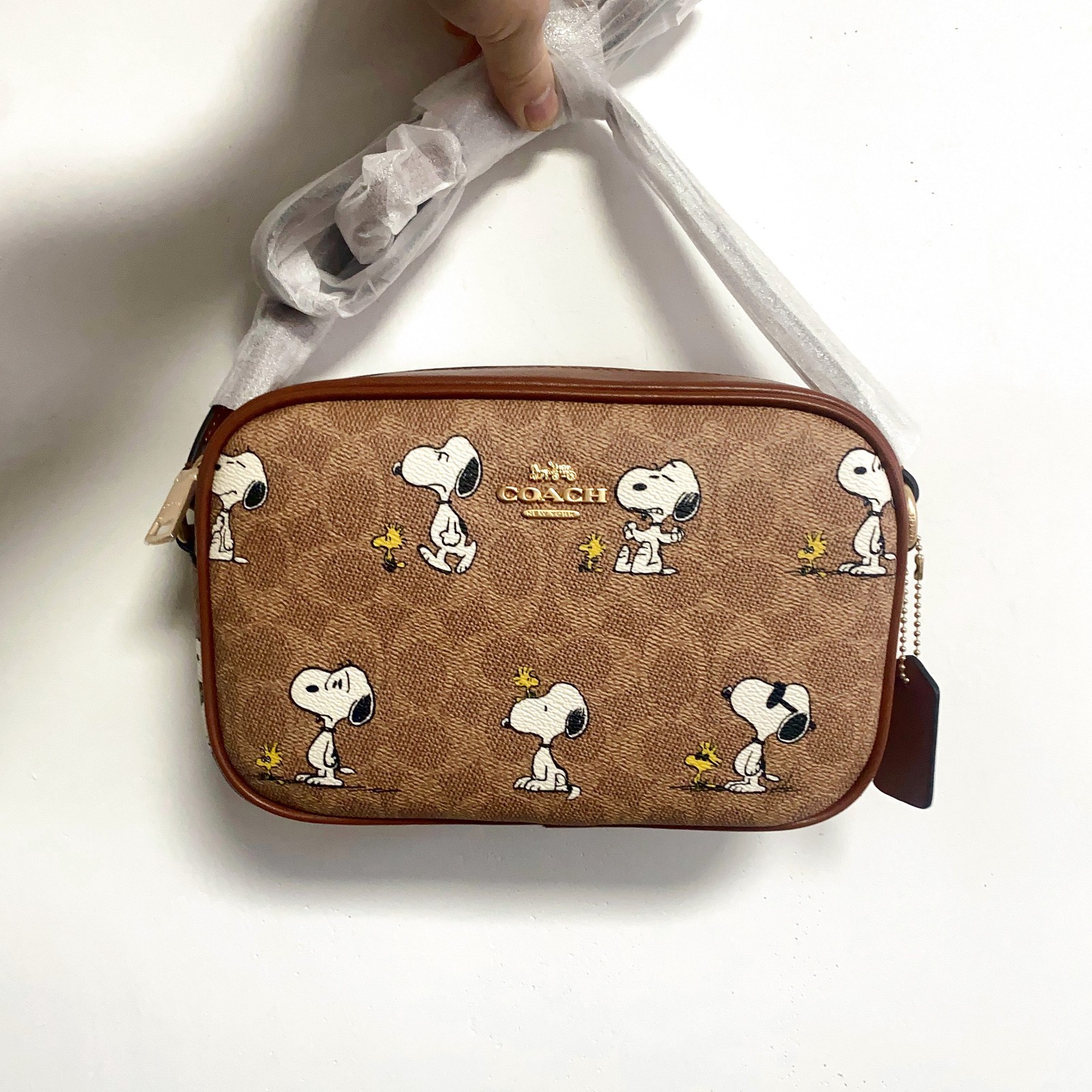 Coach X Peanuts Jamie Camera Bag In Signature Canvas With Snoopy Print CBM27 NEW