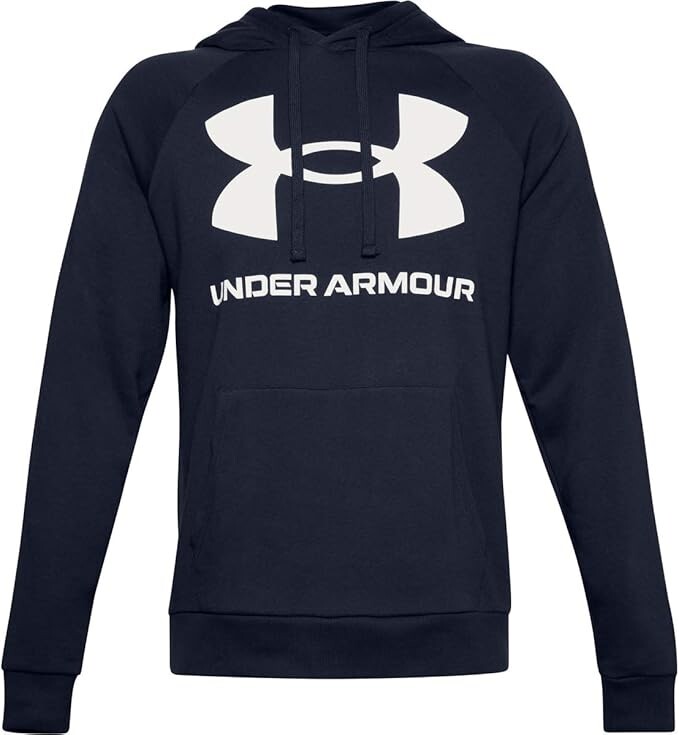 Under Armour 1357093-410 Midnight Navy Men’s Rival Fleece Big Logo Hoodie