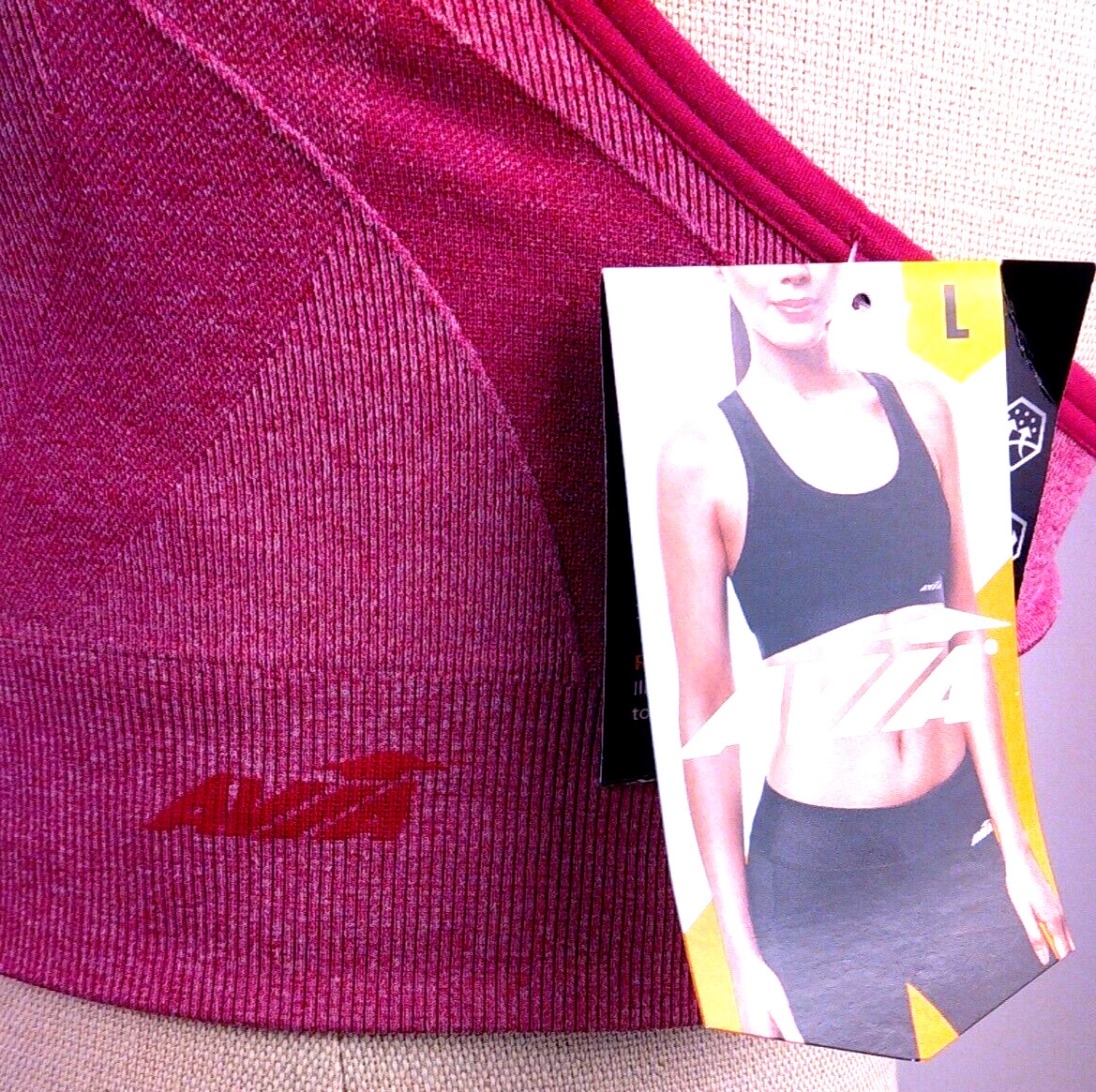 Avia RN 15741 Pink Nylon Low Support Pullover Sports Bra Size L – New (50)