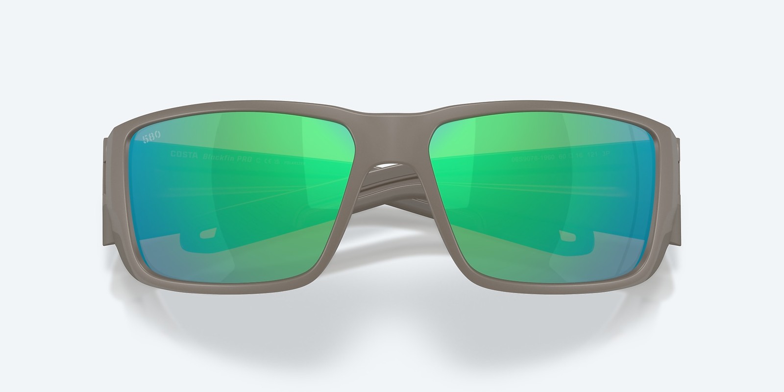 Costa Del Mar Blackfin Pro Matte Olive Shale/Green Mirror 580G Polar Sunglasses