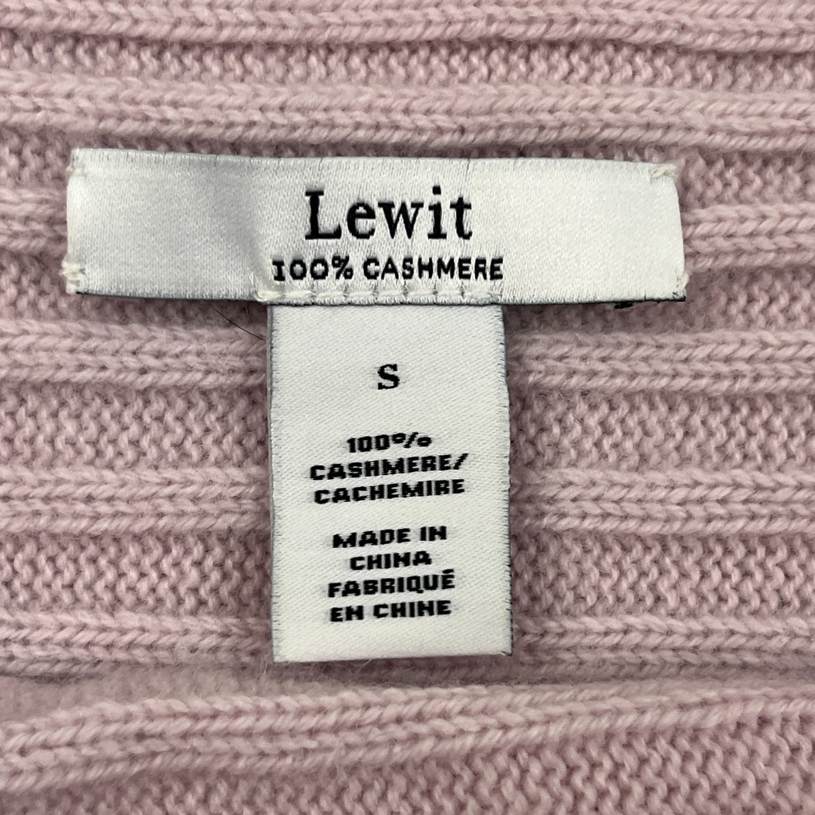 Lewit Cashmere Sweater Womens S Pink Asymmetrical Dolman Batwing Knit