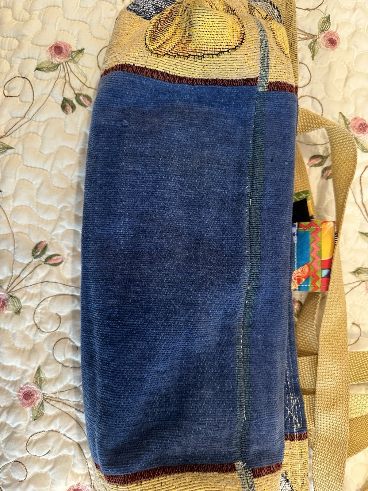 Unique Handmade Lined Tote Bag Beach Themed With 2 Side Pockets
