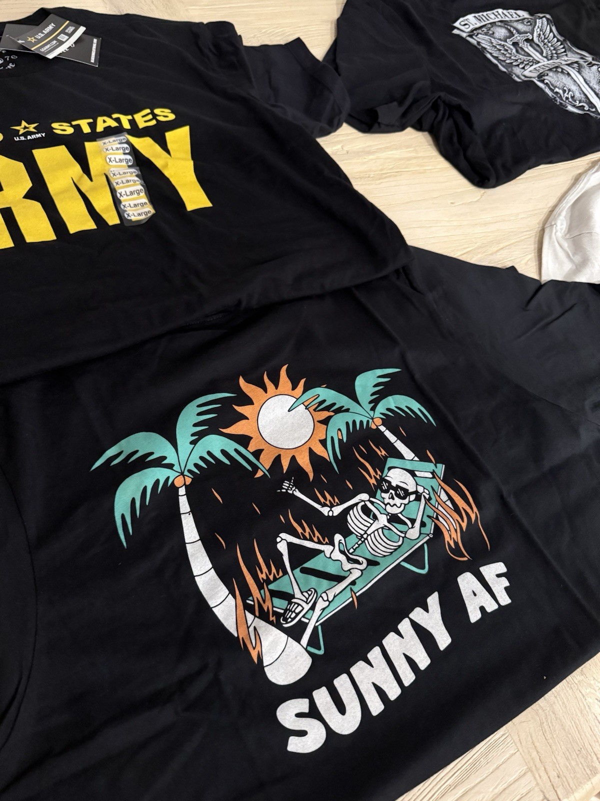 Lot Of 10 Patriotic / Military Shirts 9xXL, 1xL (Grunt Style/ Hero company/etc)