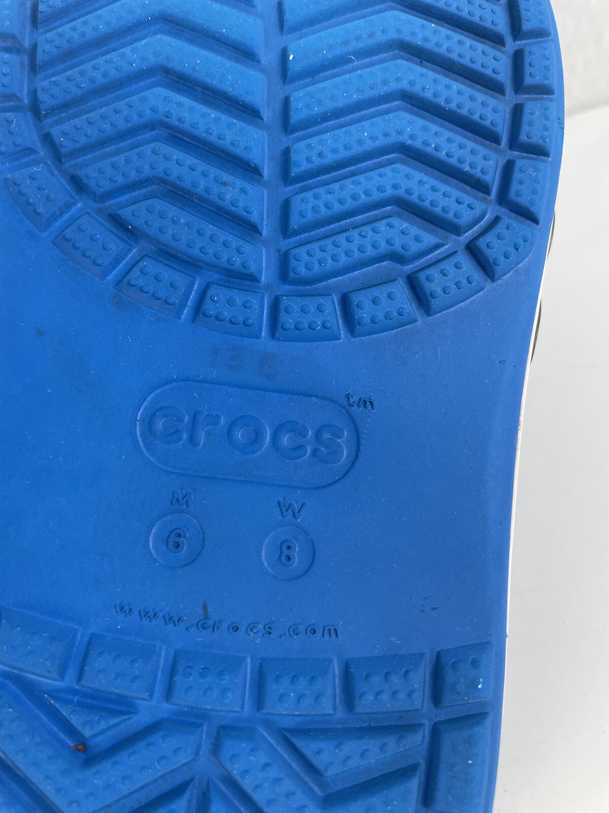 Crocs Sandals Adult Unisex Womens 8 Mens 6 Bayaband Blue Slide Great Condition