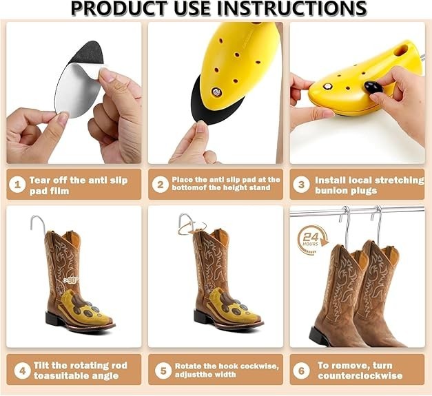 Shoe Boot Stretcher,1PCS Universal Size Men Women for Cowboy Boot Adjustable
