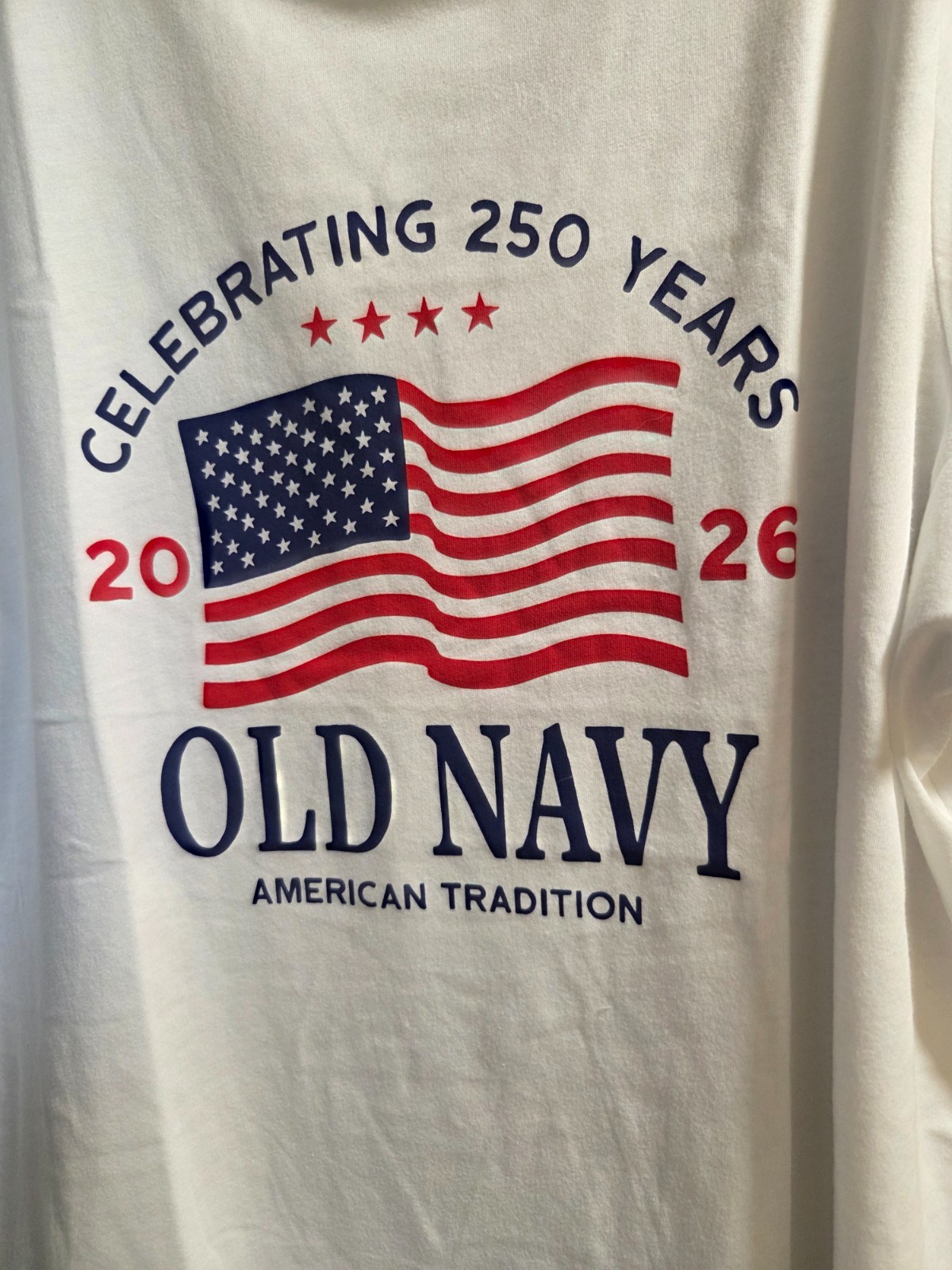 BRAND NEW Women’s OLD NAVY Size XL Celebrating 250 Years Patriotic Tee