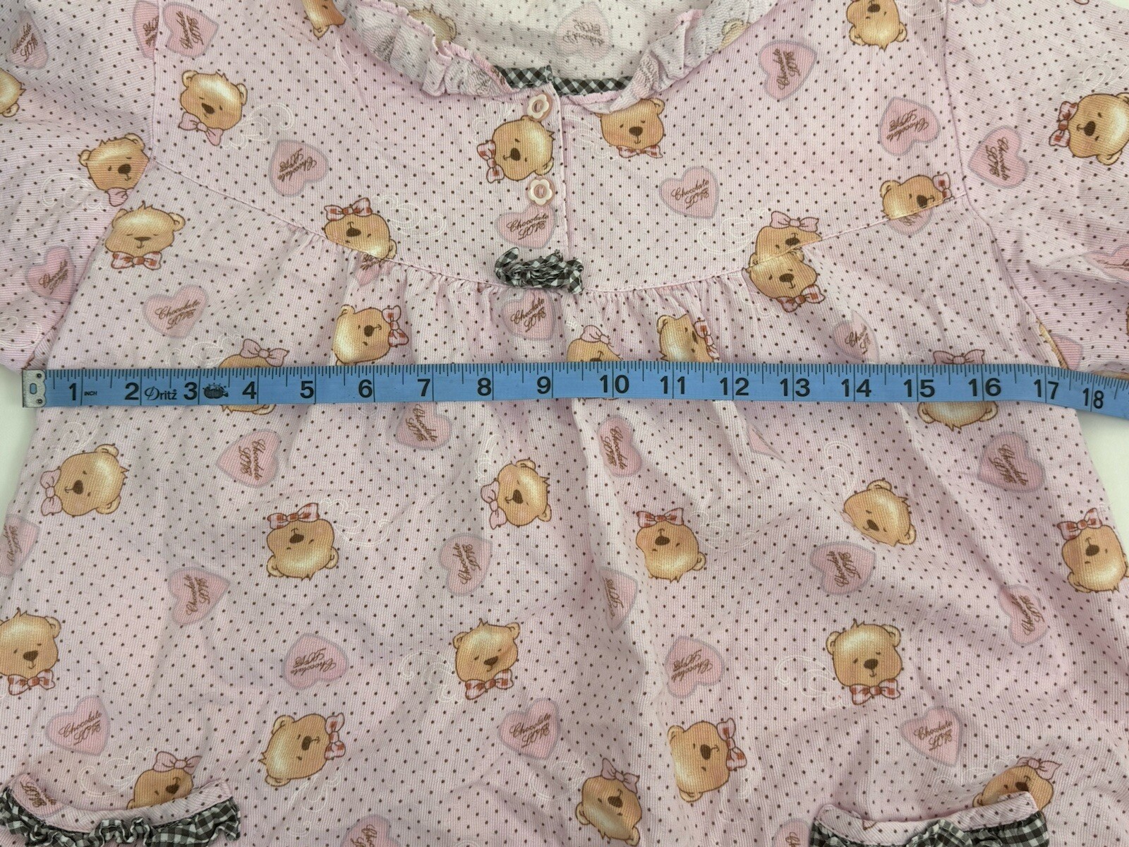 BYC Pretty & Lovely Wear Sweet Lolita Pink Teddy Bear Blouse Top Pockets
