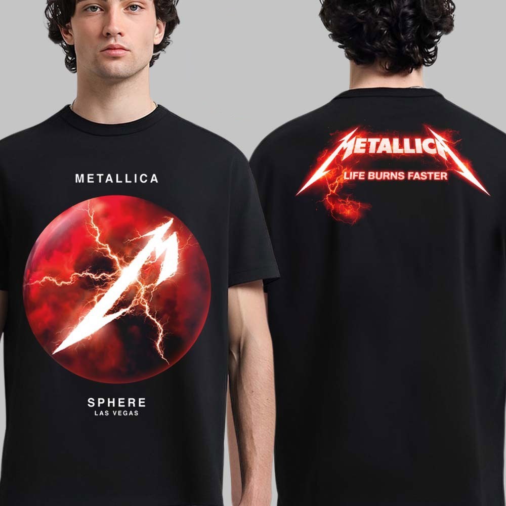 Metallica Life Burns Faster Live At Sphere Las Vegas 2026 Residency T-Shirt