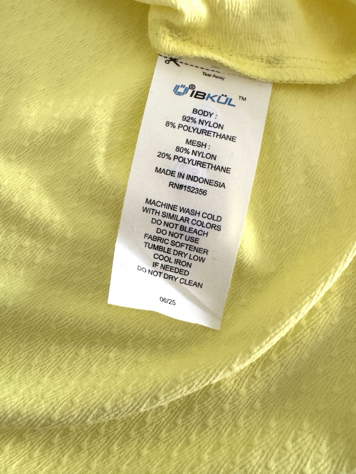 NWT IBKUL Golf Tennis Top Shirt XS S L XL Yellow Butter Long Sleeve Crew Neck H7