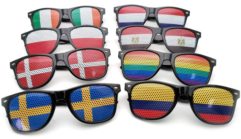 National FLAG SUNGLASSES birthday wedding party business soccer events FRAMES