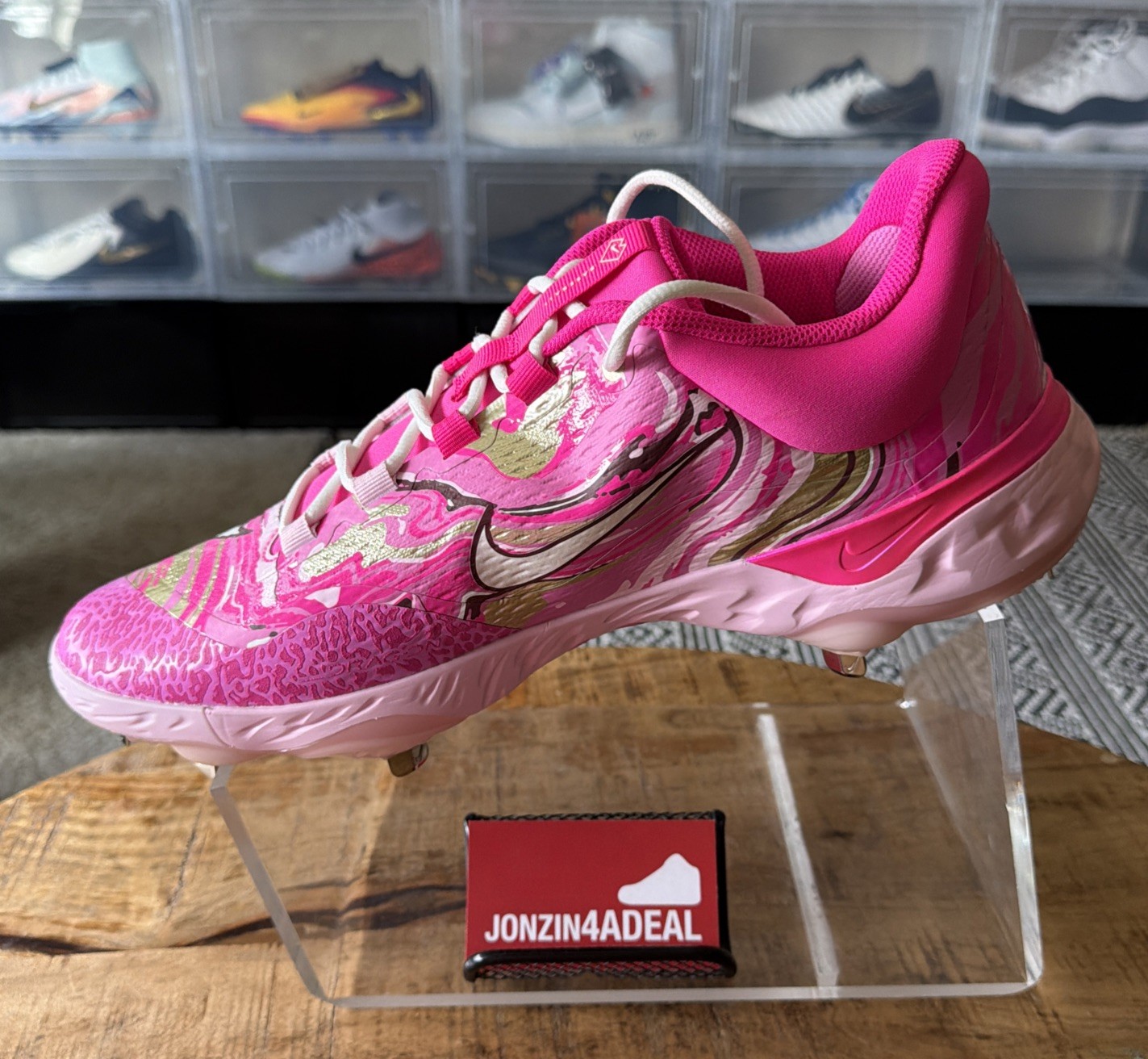 Size 14 Nike Alpha Huarache Mother’s Day Elite Low Baseball Cleats FZ7345-600