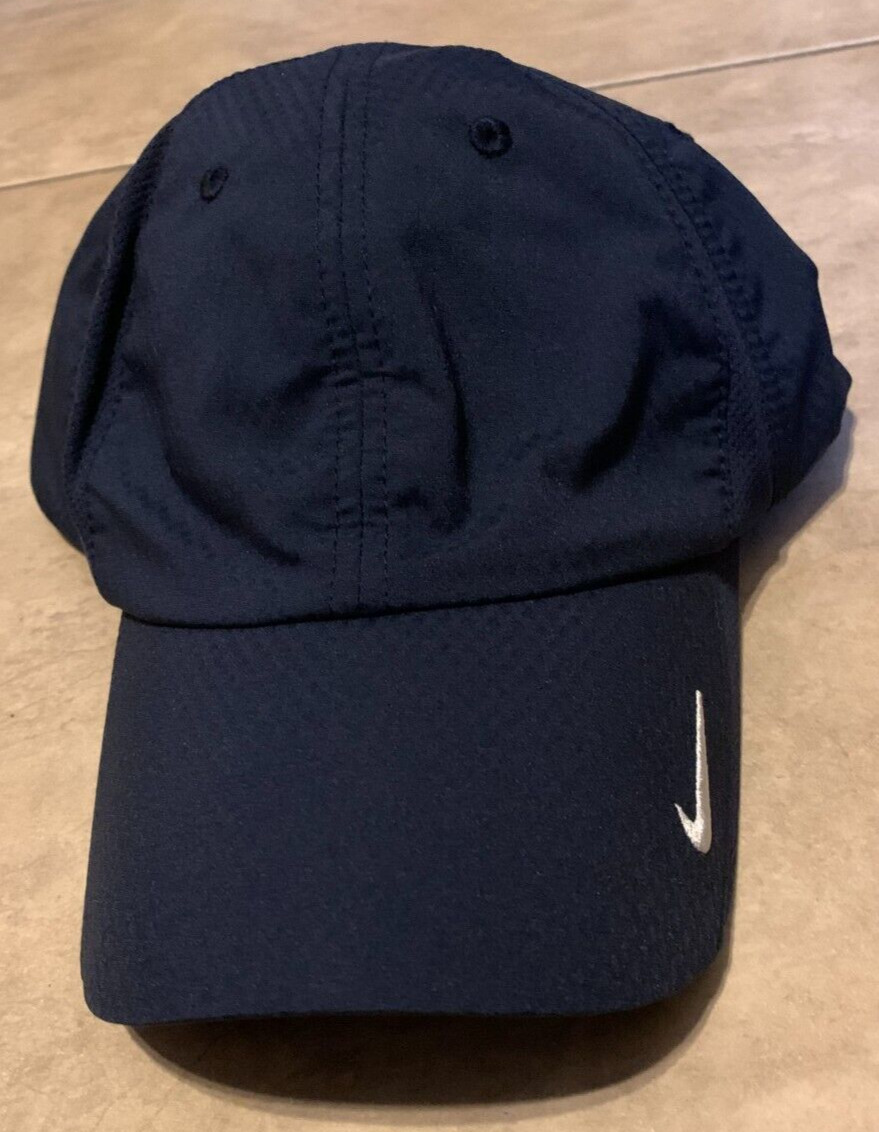 Nike Dri-Fit Heritage-86 Golf Navy Blue w/ White Swoosh Blank Hat Cap NEW w/ Tag