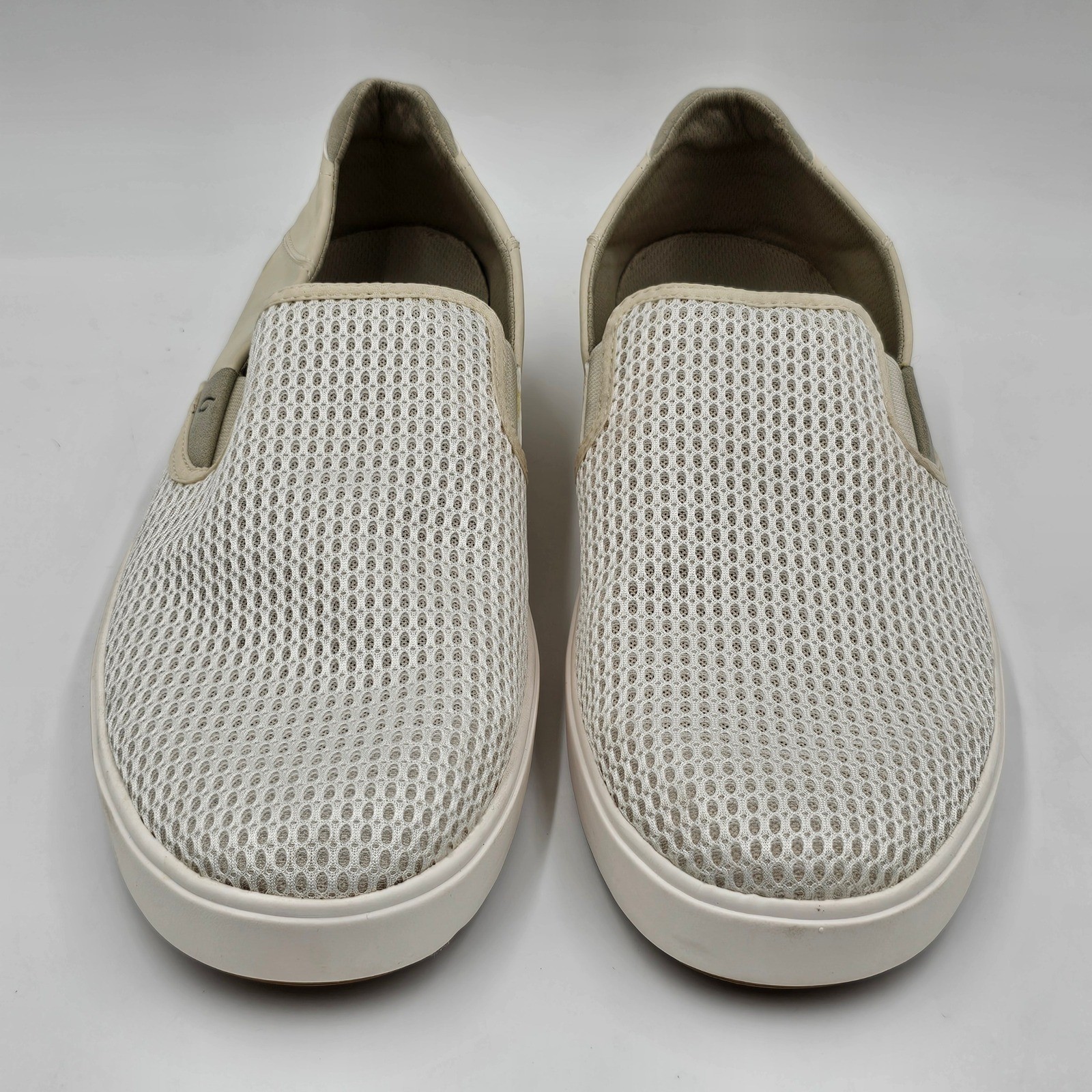 OluKai Lae’ahi Men’s Slip On Mesh Sneakers Bone Pavement 10443-1919 Size 12