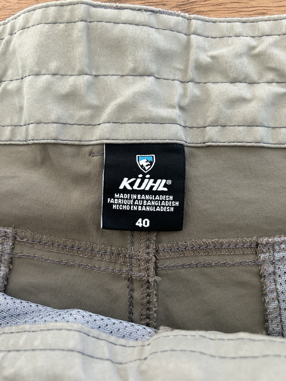 Kuhl Men’s Size 40 Shorts Gray Performance Lightweight Hiking Outdoor Camping